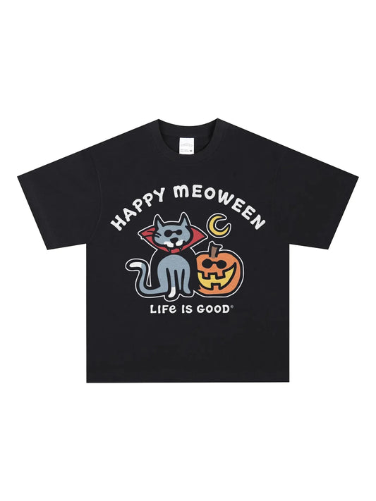 Happy Meoween Cat Shirt - GraphThread