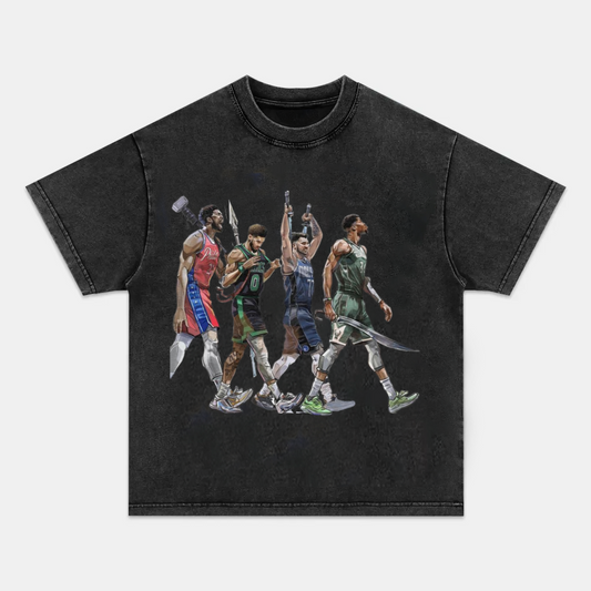 Unisex-Adult Ultra Cotton Washed T-Shirt Graphic NBA 2024 TEE