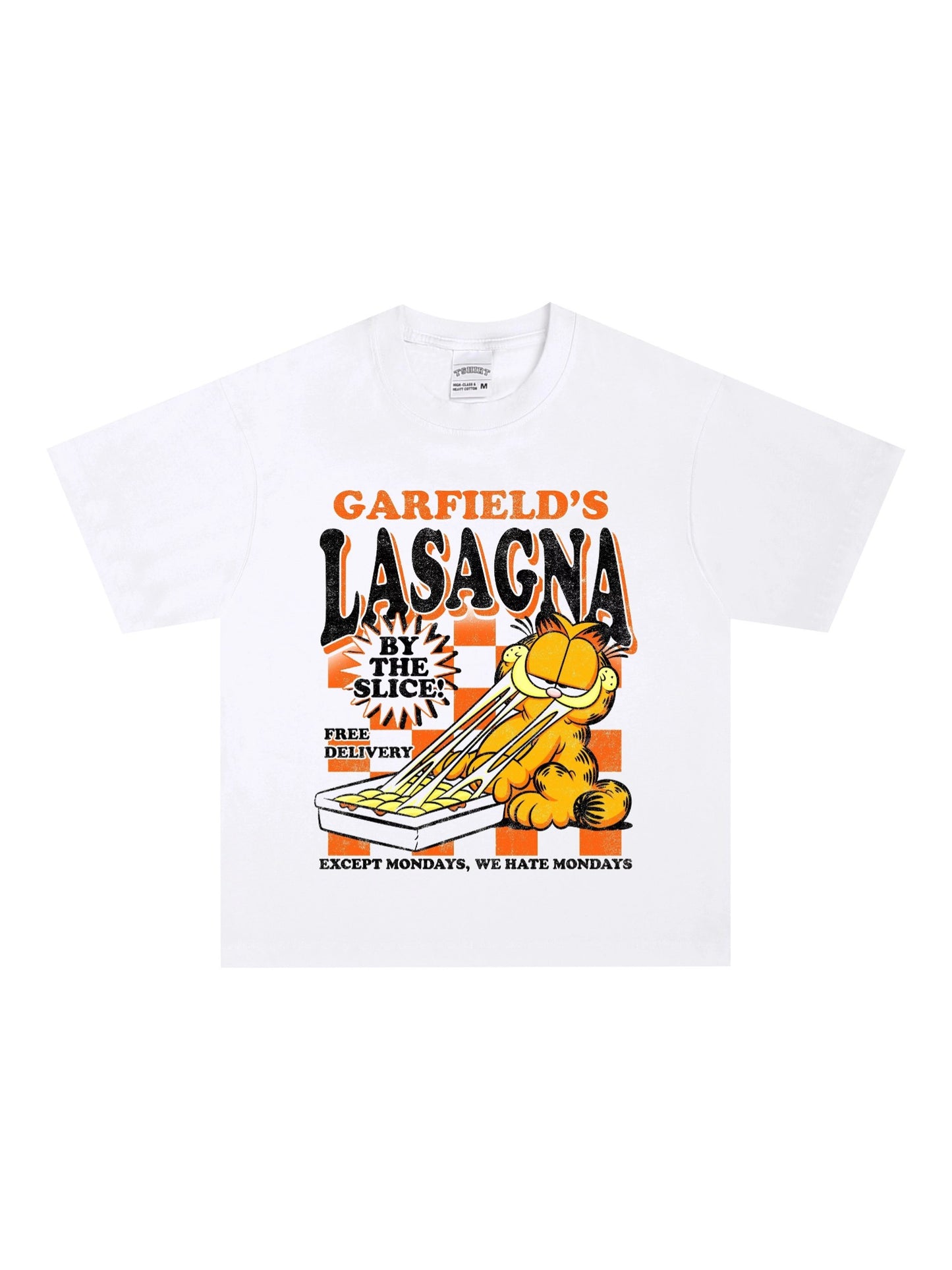 Garfield Eating Lasagna T Shirt