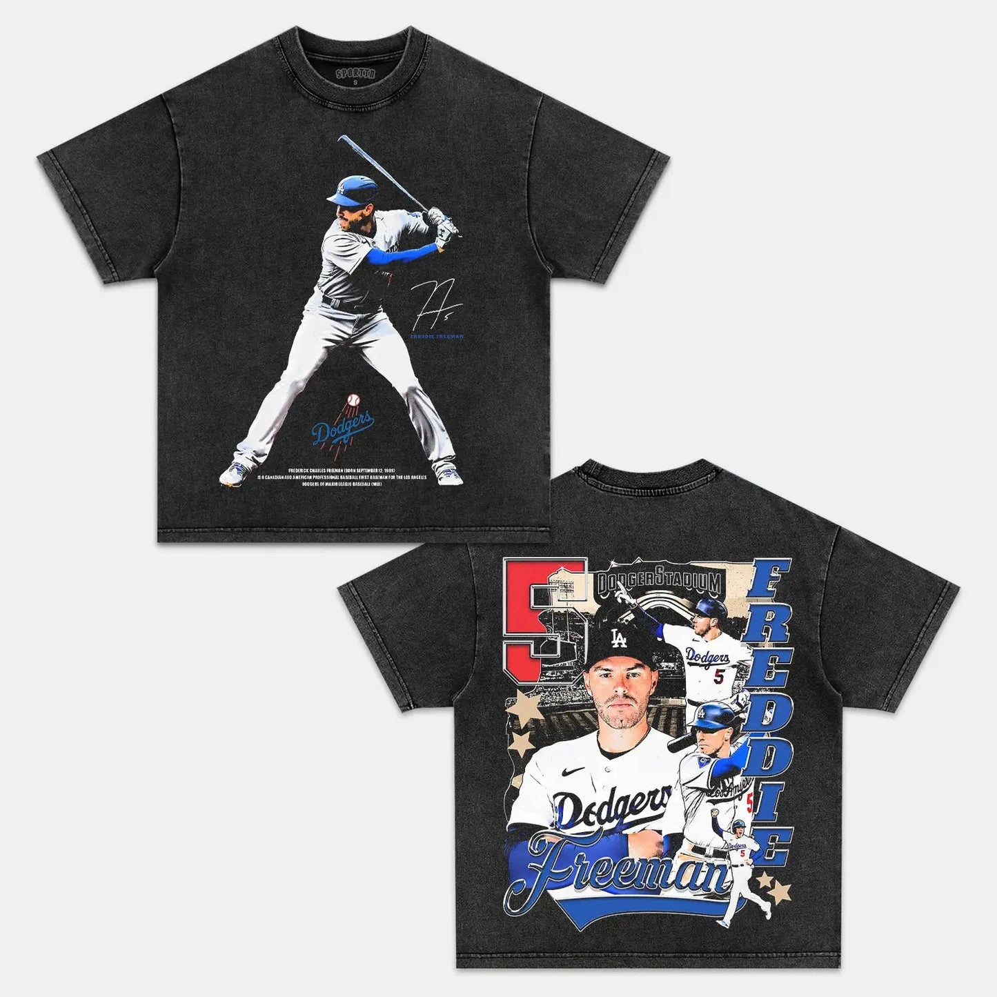 Unisex-Adult Ultra Cotton Washed T-Shirt Graphic  FREDDIE FREEMAN V3 TEE