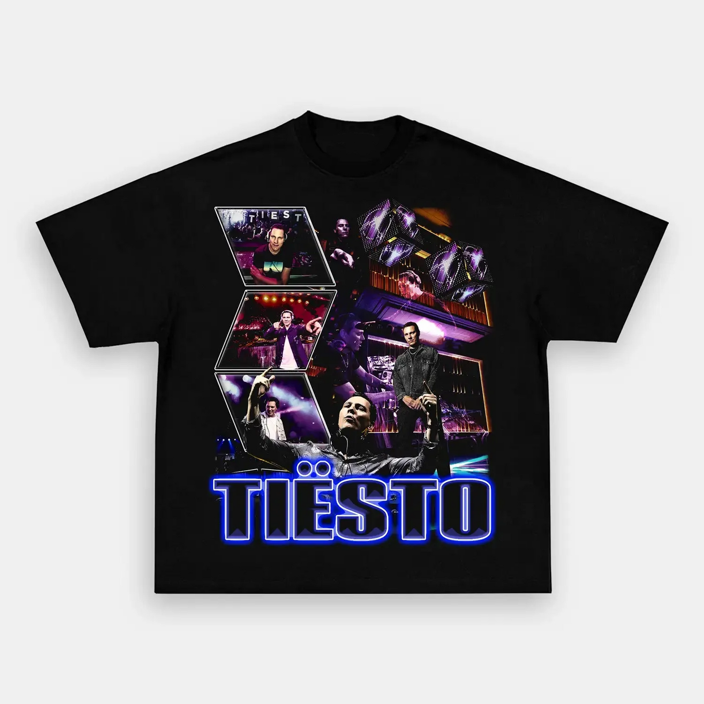 Unisex-Adult Ultra Cotton Washed T-Shirt Graphic  TIESTO TEE