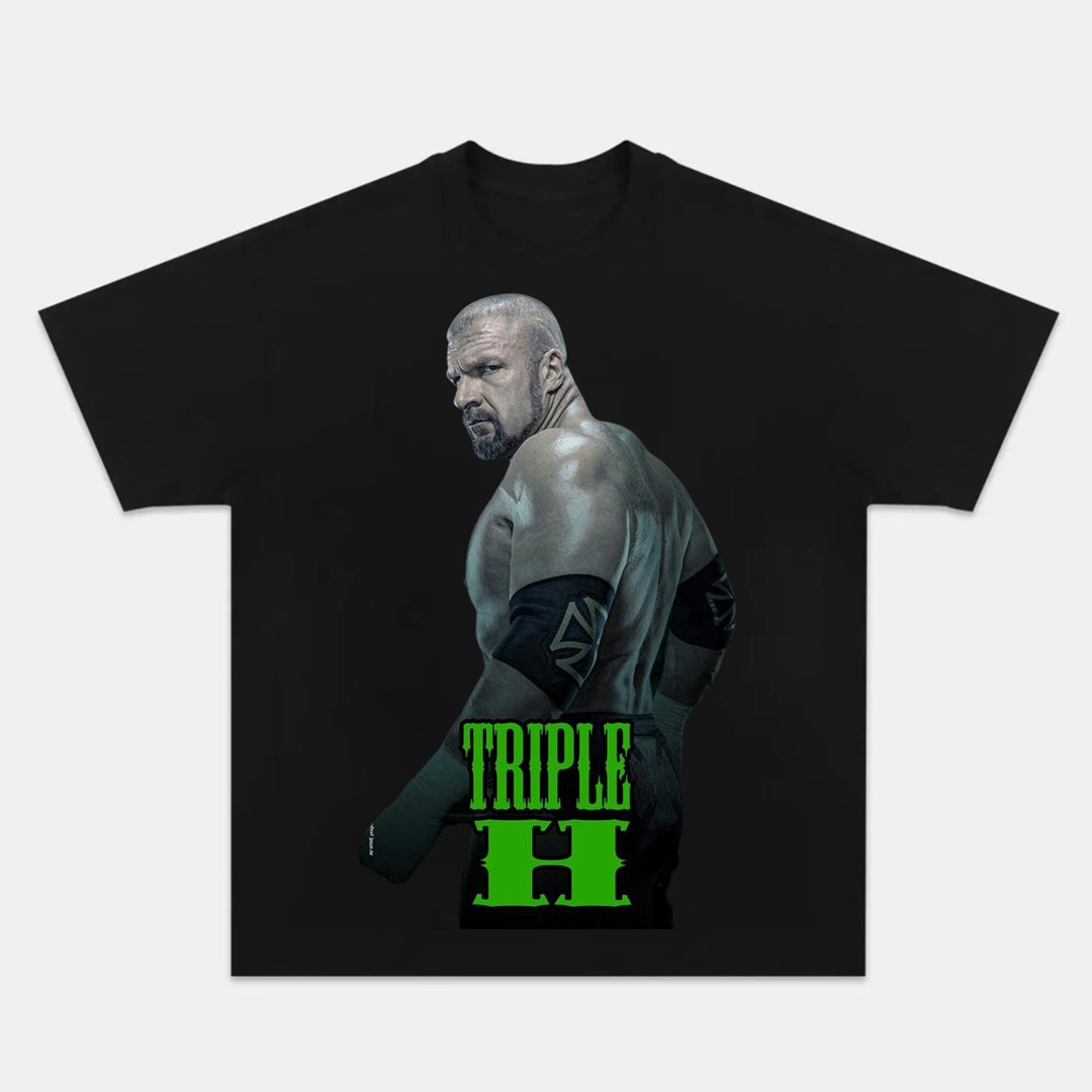 Unisex-Adult Ultra Cotton Washed T-Shirt Graphic TRIPLE H 2024 TEE