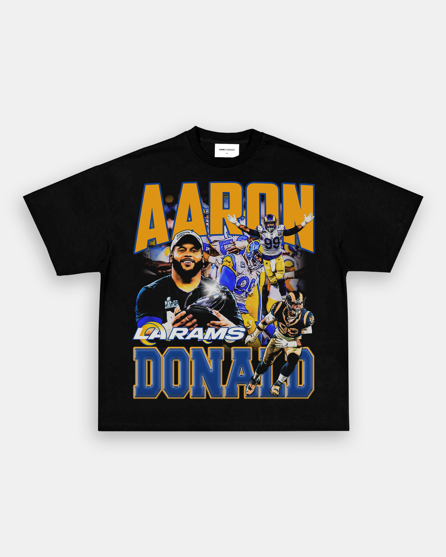 Unisex-Adult Ultra Cotton Washed T-Shirt Graphic AARON DONALD 2 TEE