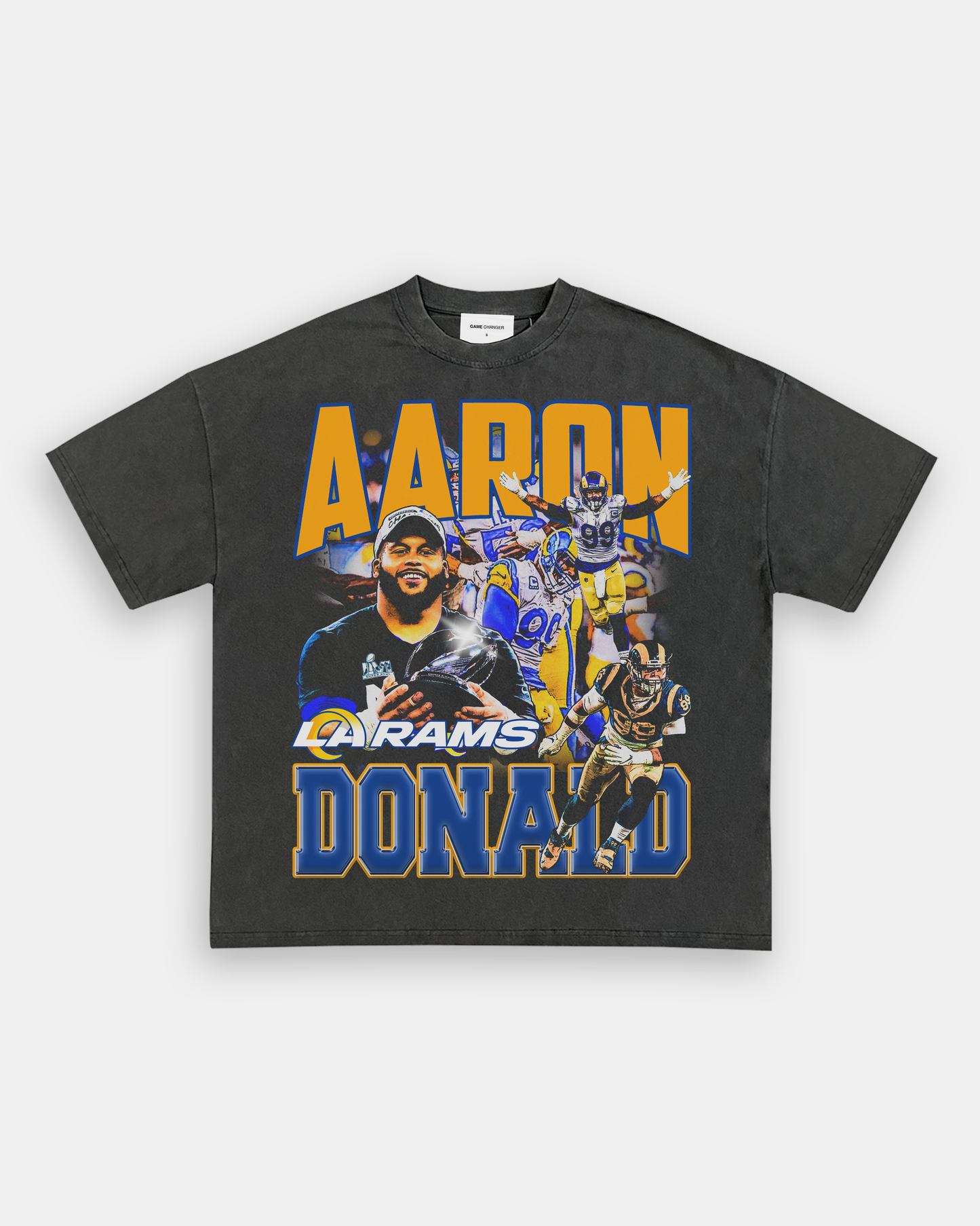 Unisex-Adult Ultra Cotton Washed T-Shirt Graphic AARON DONALD 2 TEE