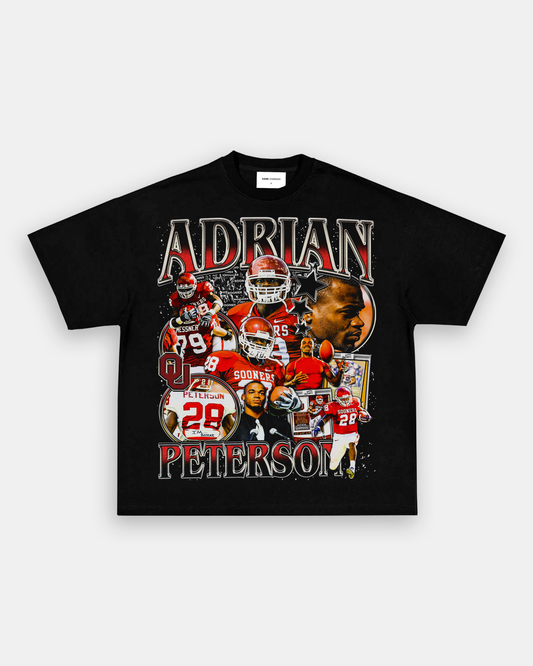 Unisex-Adult Ultra Cotton Washed T-Shirt Graphic ADRIAN PETERSON - OKLAHOMA TEE