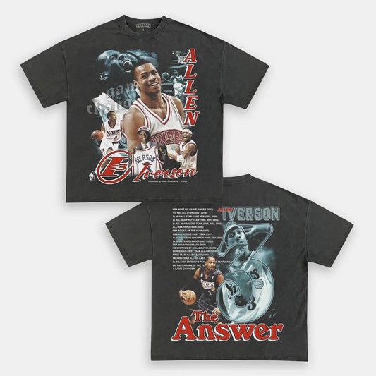 Unisex-Adult Ultra Cotton Washed T-Shirt Graphic ALLEN IVERSON 3 TEE - [DS]