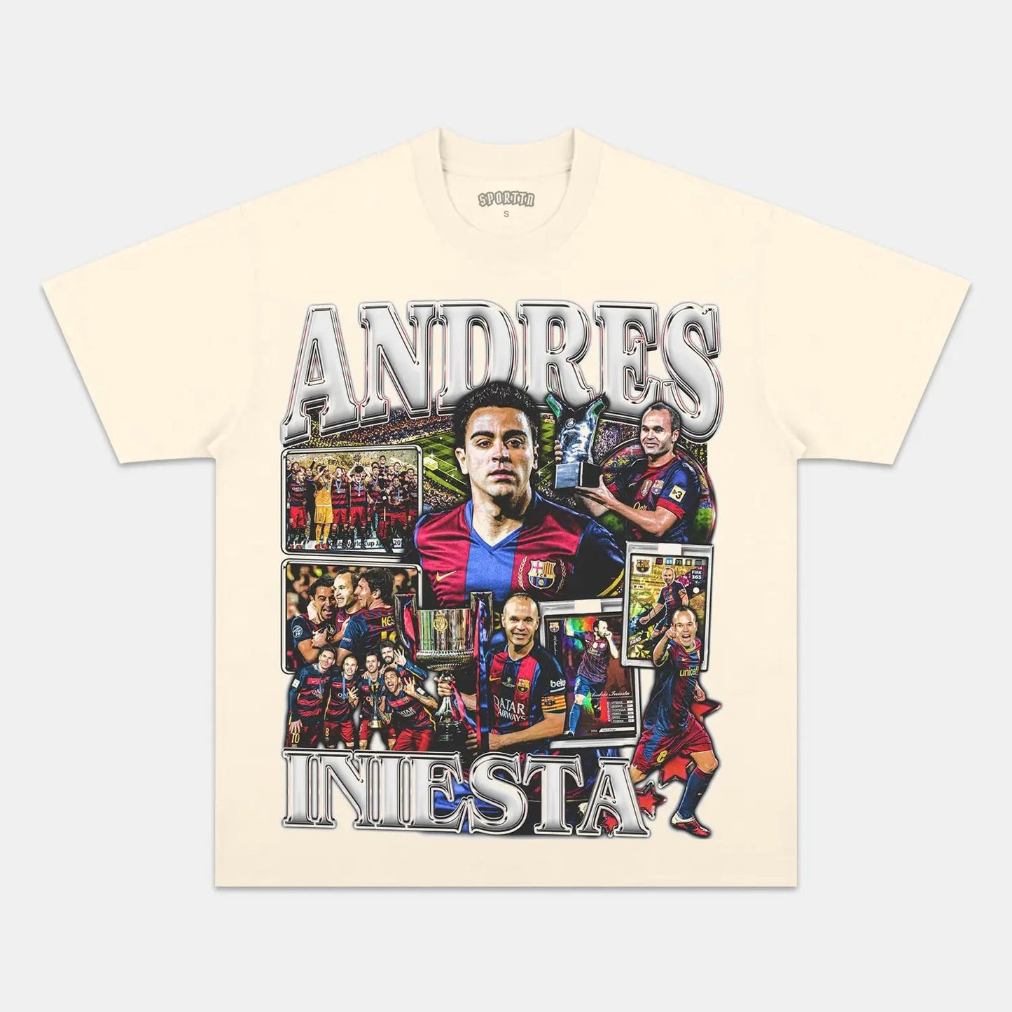 Unisex-Adult Ultra Cotton Washed T-Shirt Graphic ANDRES INIESTA V2 TEE