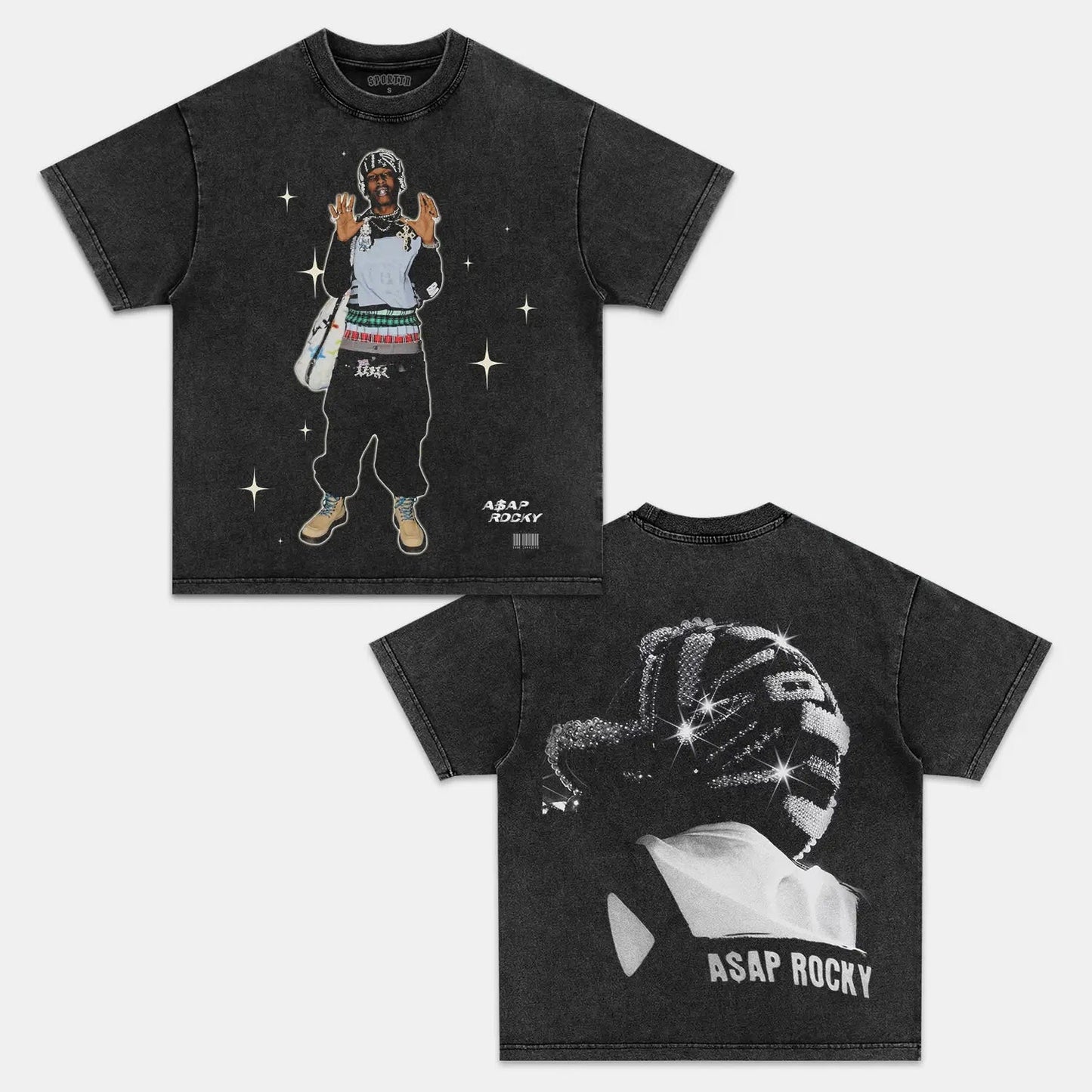 Unisex-Adult Ultra Cotton Washed T-Shirt Graphic  ASAP ROCKY TEE