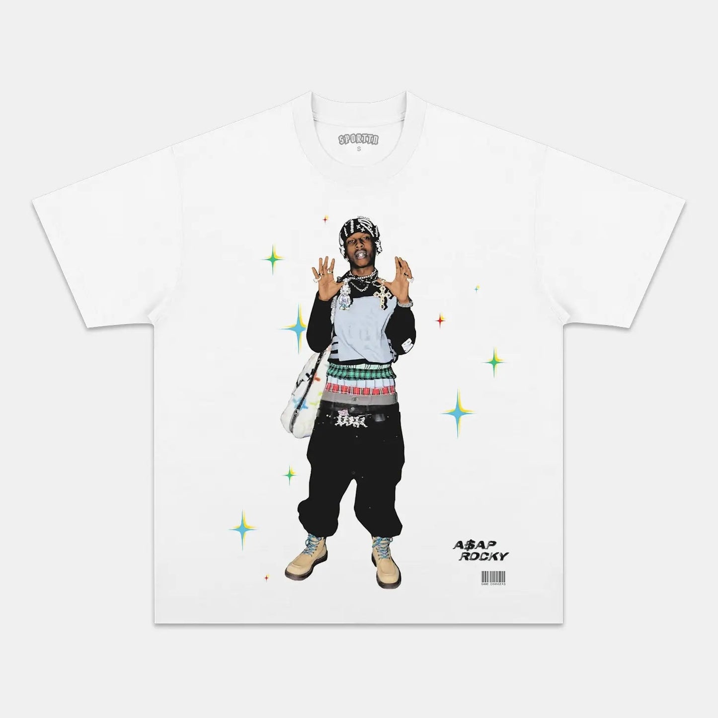 Unisex-Adult Ultra Cotton Washed T-Shirt Graphic ASAP ROCKY V2 TEE