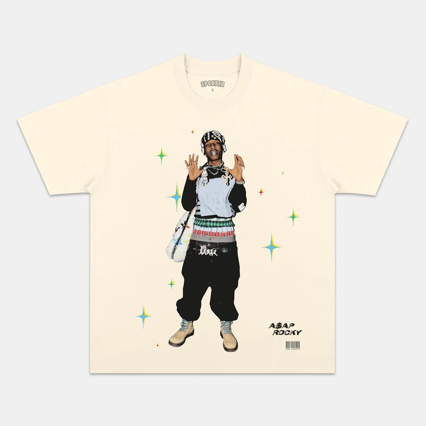 Unisex-Adult Ultra Cotton Washed T-Shirt Graphic ASAP ROCKY V2 TEE