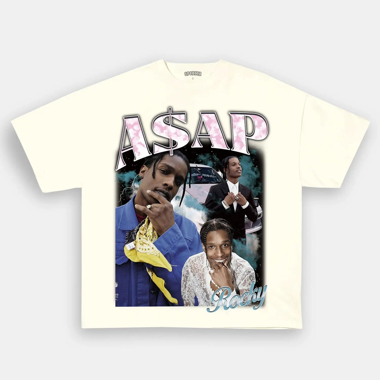 Unisex-Adult Ultra Cotton Washed T-Shirt Graphic  ASAP Rocky Tee