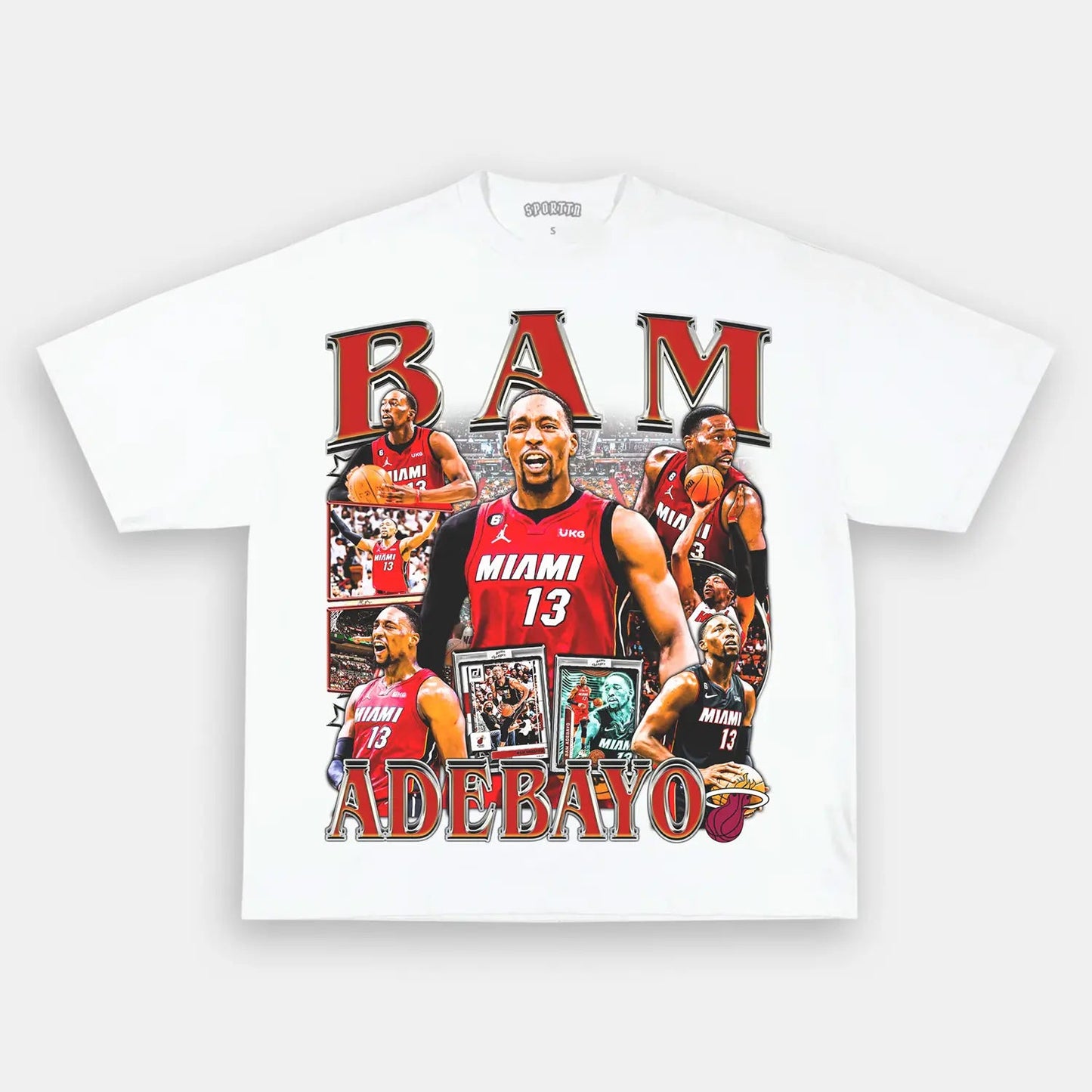 Unisex-Adult Ultra Cotton Washed T-Shirt Graphic  BAM ADEBAYO TEE