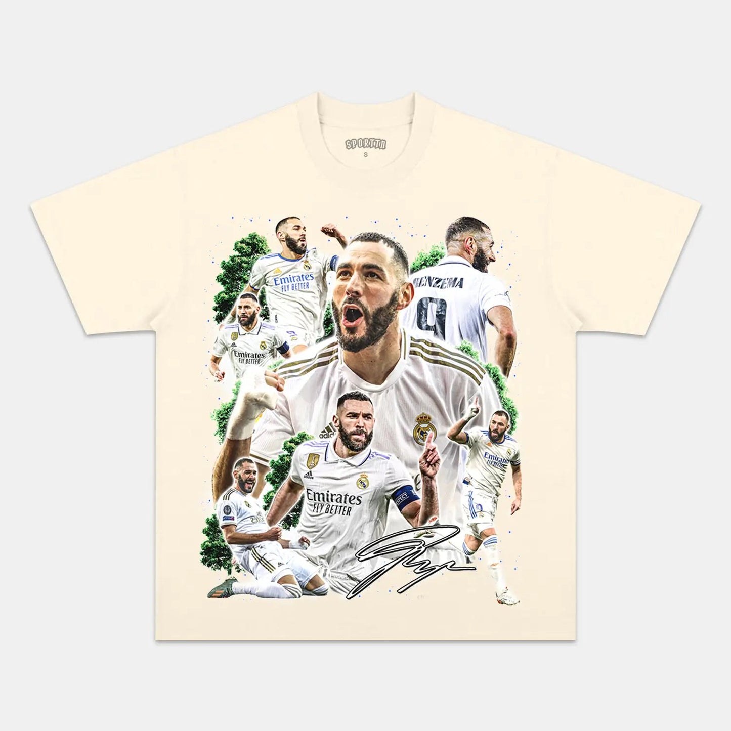 Unisex-Adult Ultra Cotton Washed T-Shirt Graphic  BENZEMA V2 TEE