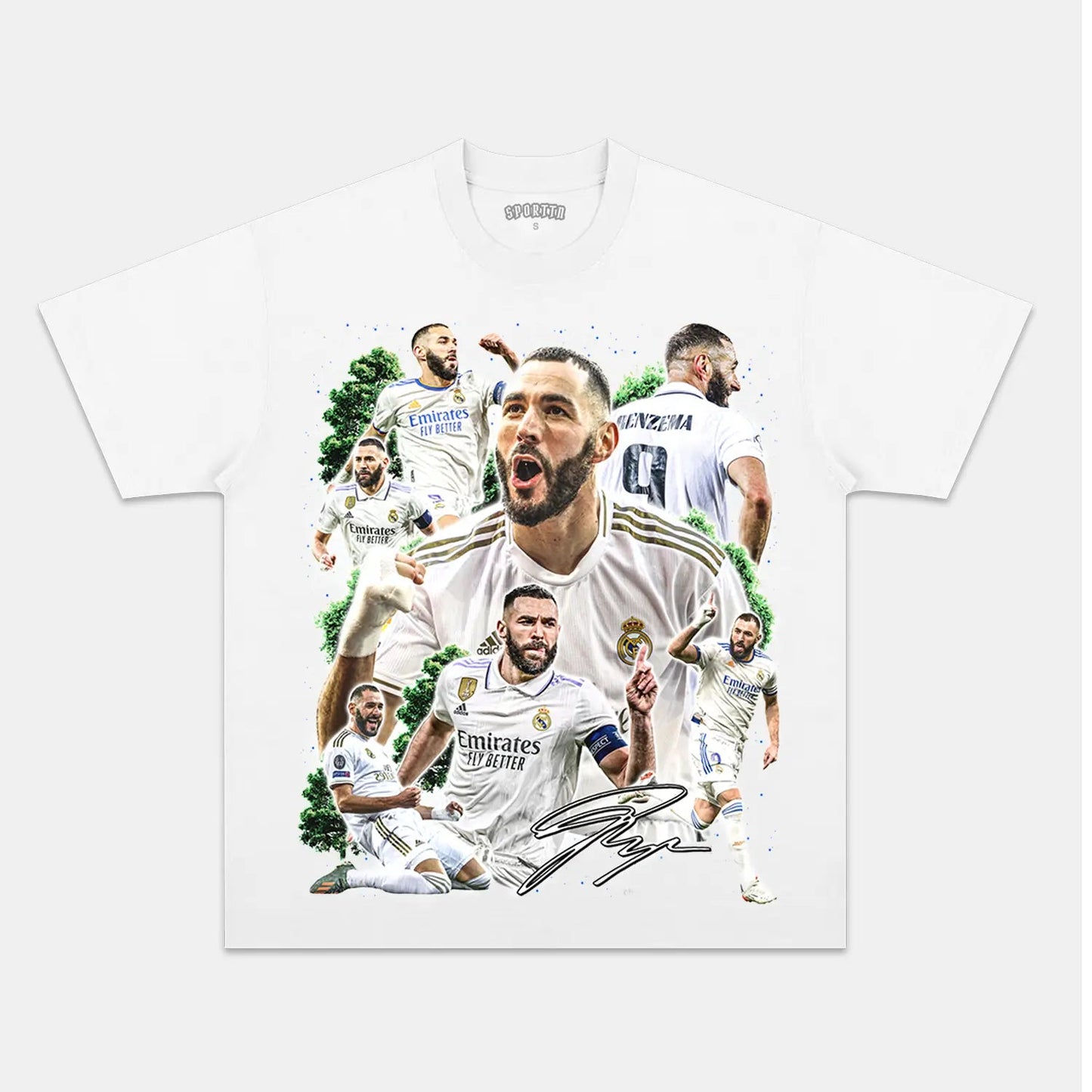 Unisex-Adult Ultra Cotton Washed T-Shirt Graphic  BENZEMA V2 TEE