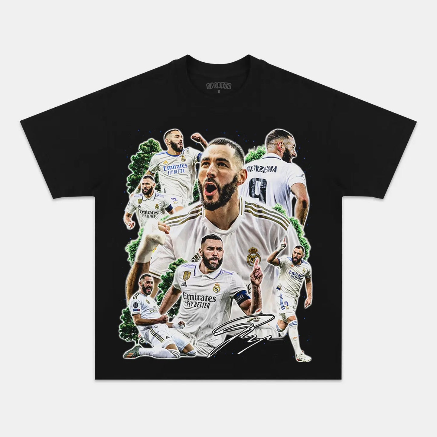 Unisex-Adult Ultra Cotton Washed T-Shirt Graphic  BENZEMA V2 TEE