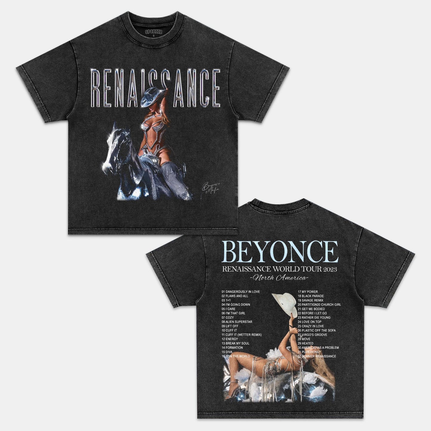 Unisex-Adult Ultra Cotton Washed T-Shirt Graphic  BEYONCE TEE