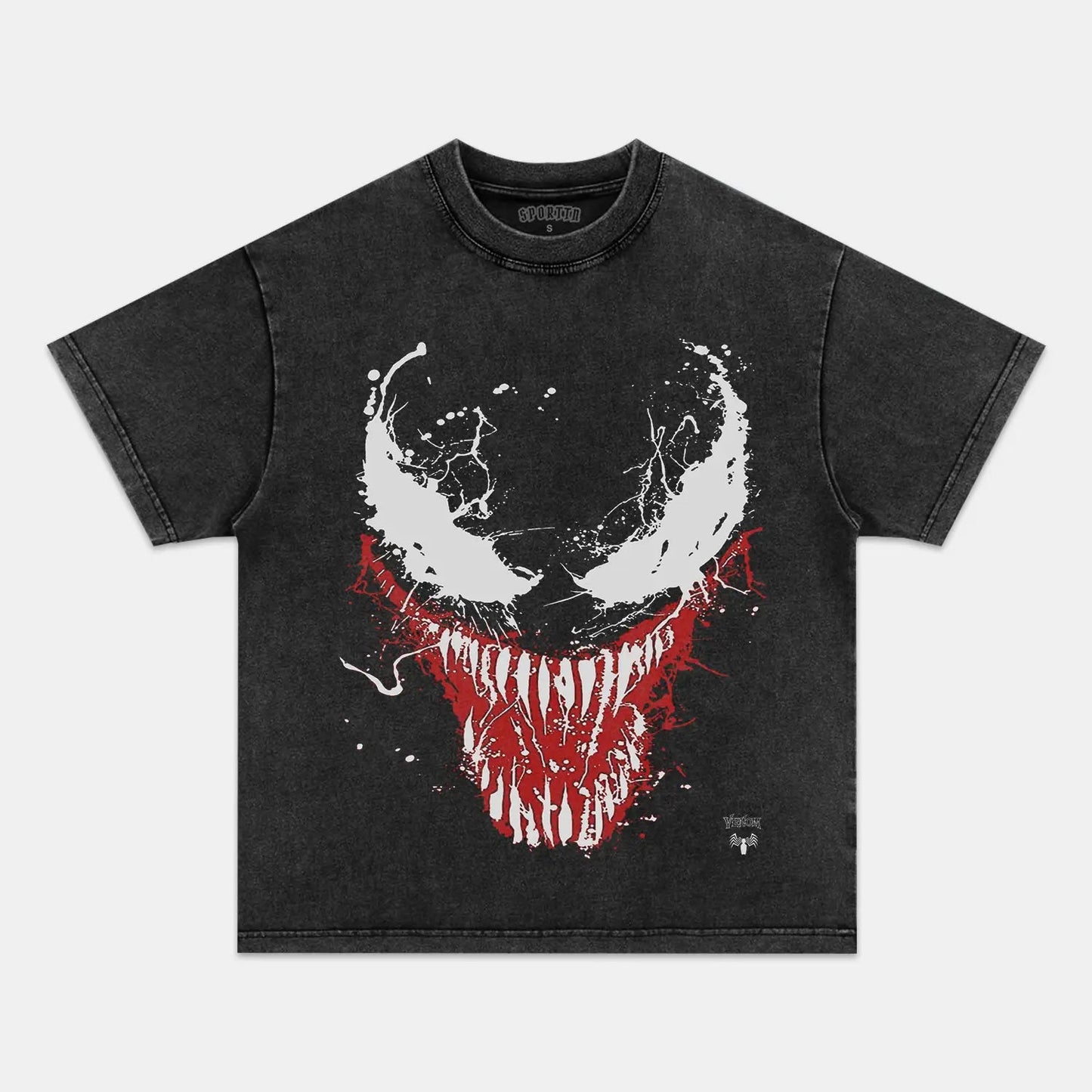 Unisex-Adult Ultra Cotton Washed T-Shirt Graphic  BIG FACE VENOM TEE