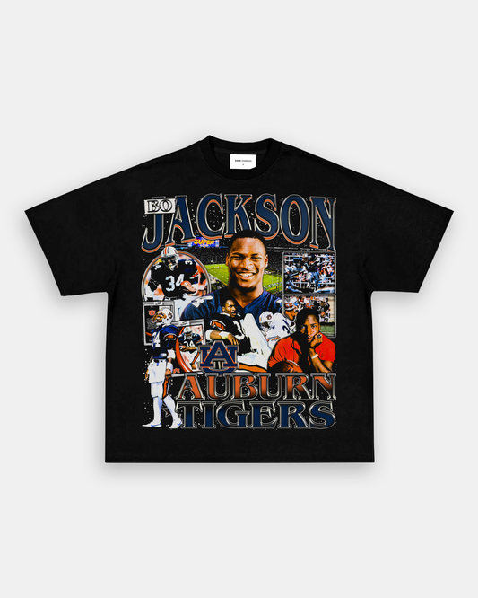 Unisex-Adult Ultra Cotton Washed T-Shirt Graphic BO JACKSON - AUBURN TEE