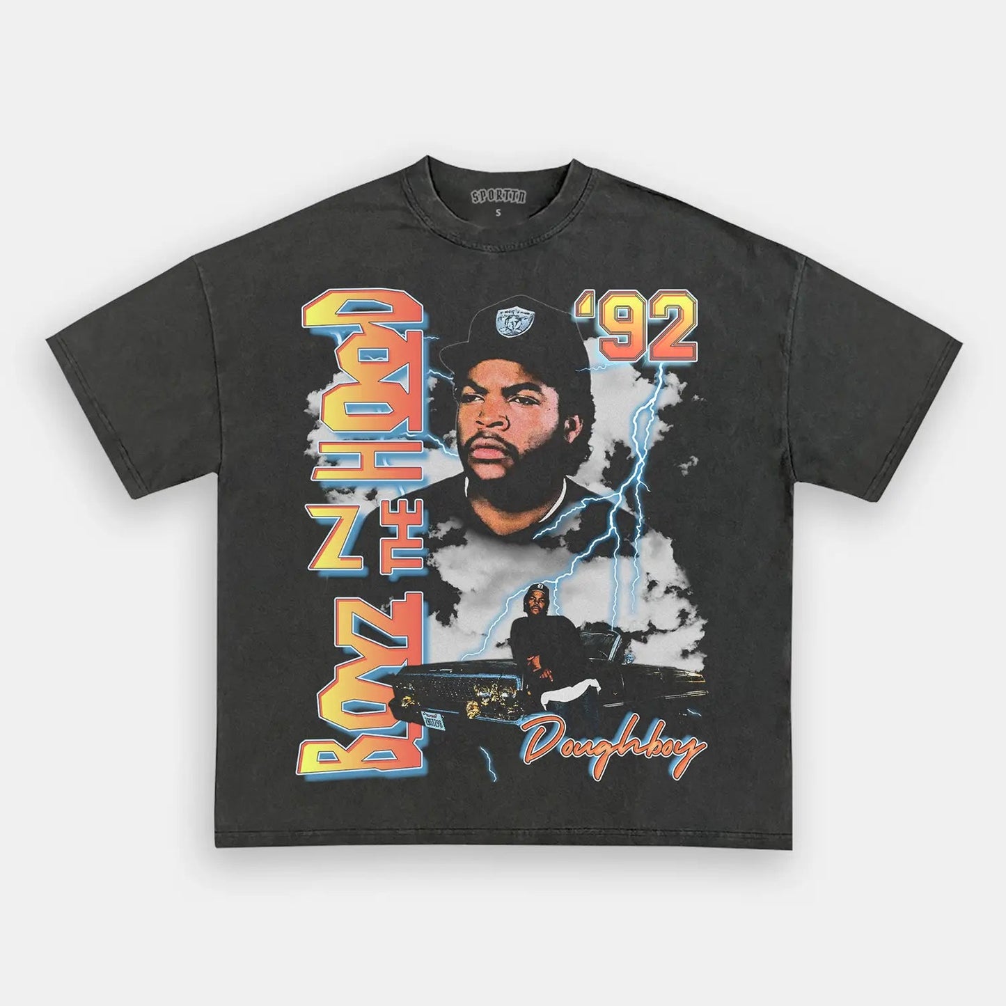 Unisex-Adult Ultra Cotton Washed T-Shirt Graphic  BOYZ N THE HOOD TEE