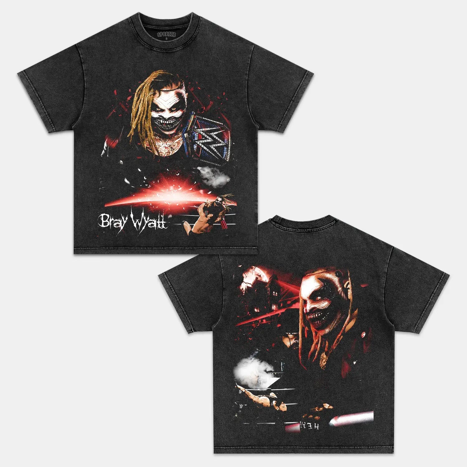 Unisex-Adult Ultra Cotton Washed T-Shirt Graphic BRAY WYATT TEE