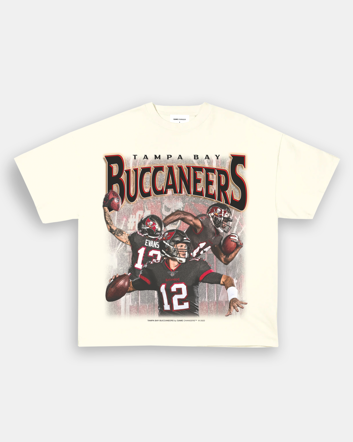 Unisex-Adult Ultra Cotton Washed T-Shirt Graphic BUCCANEERS TEE