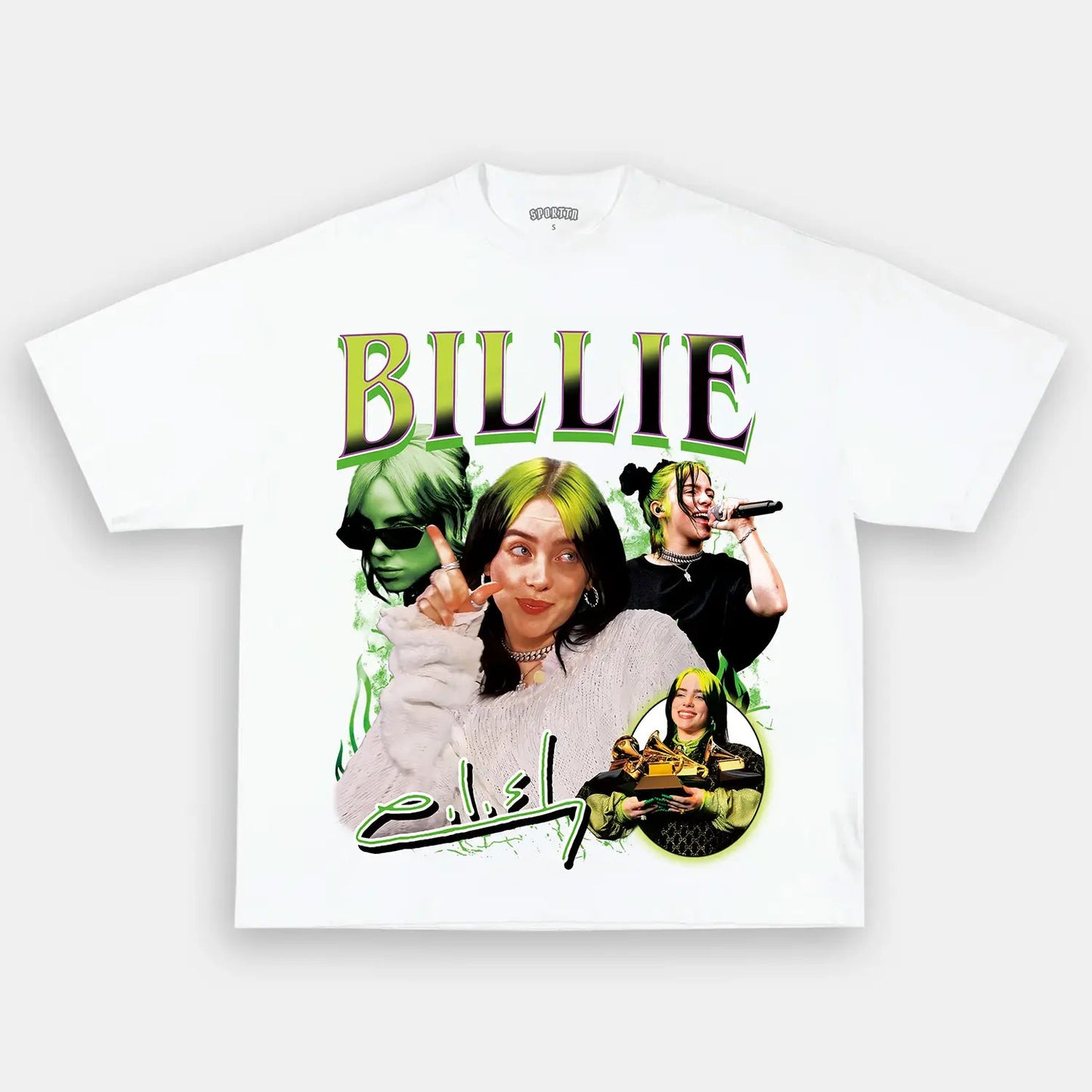 Unisex-Adult Ultra Cotton Washed T-Shirt Graphic Billie Eilish Tee