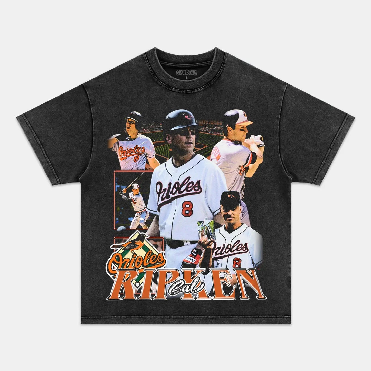 Unisex-Adult Ultra Cotton Washed T-Shirt Graphic CAL RIPKEN TEE