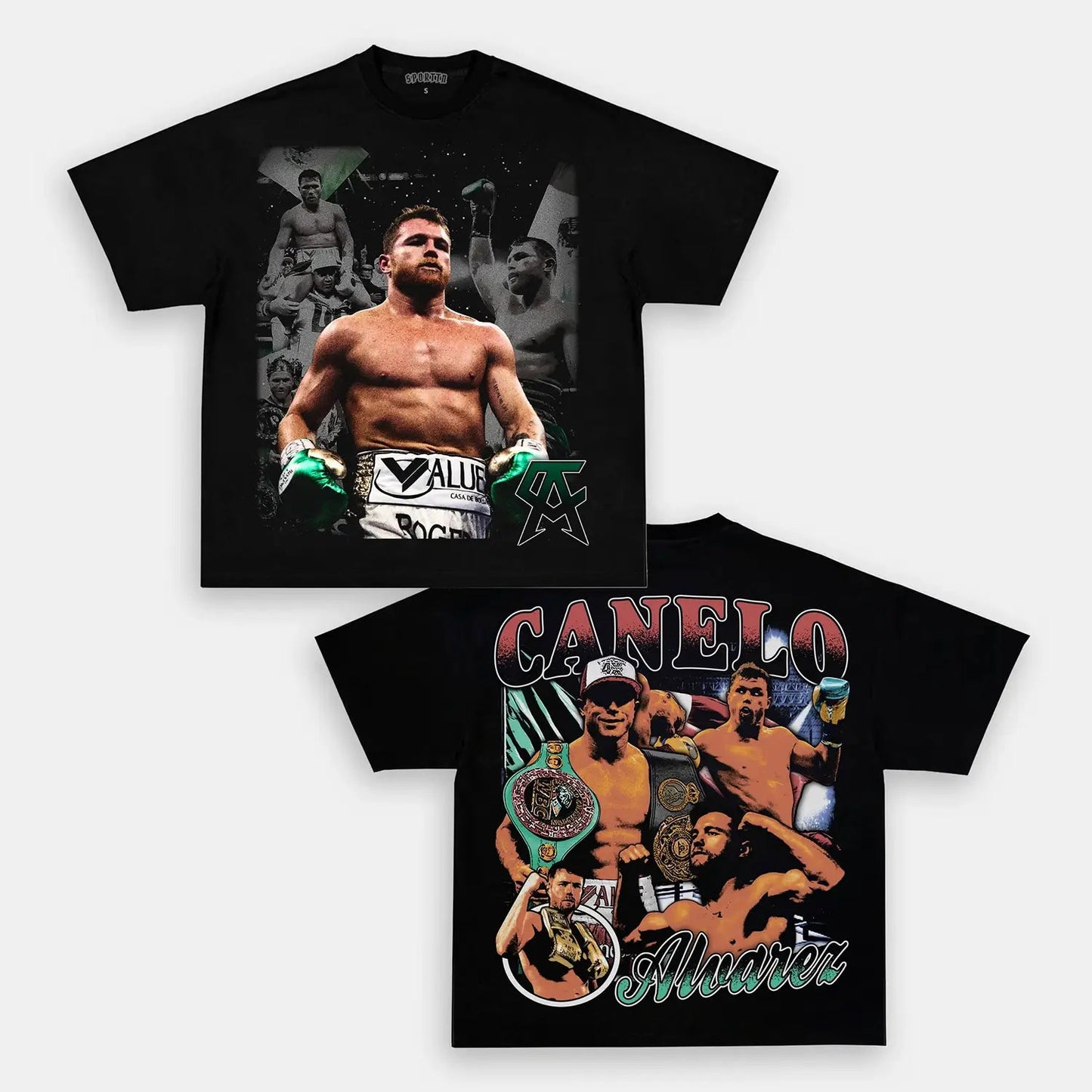 Unisex-Adult Ultra Cotton Washed T-Shirt Graphic  CANELO ALVAREZ TEE - [DS]