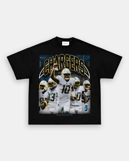 Unisex-Adult Ultra Cotton Washed T-Shirt Graphic LA CHARGERS TEE