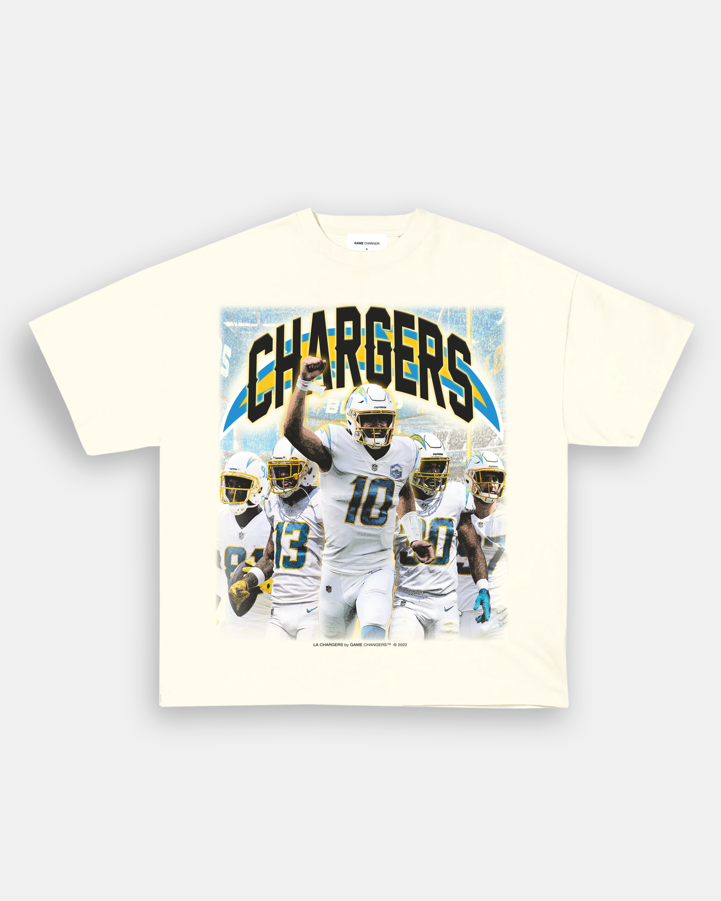 Unisex-Adult Ultra Cotton Washed T-Shirt Graphic LA CHARGERS TEE