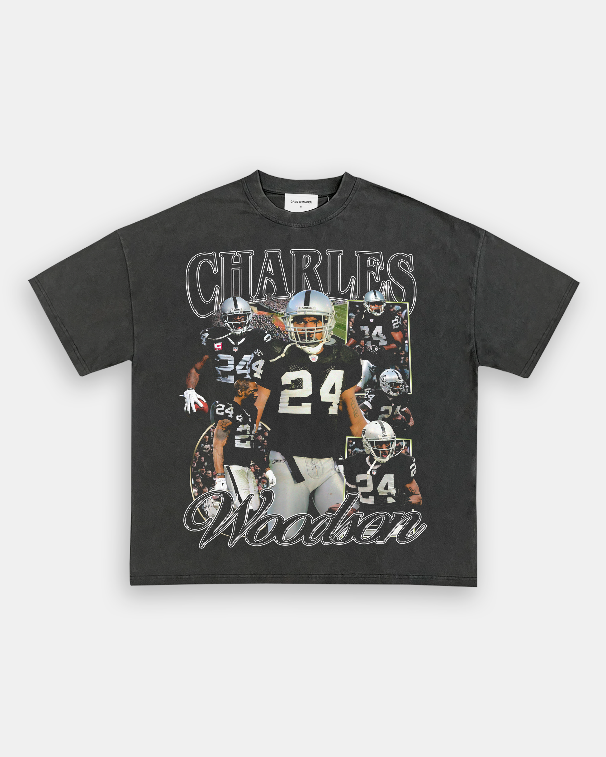 Unisex-Adult Ultra Cotton Washed T-Shirt Graphic CHARLES WOODSON TEE