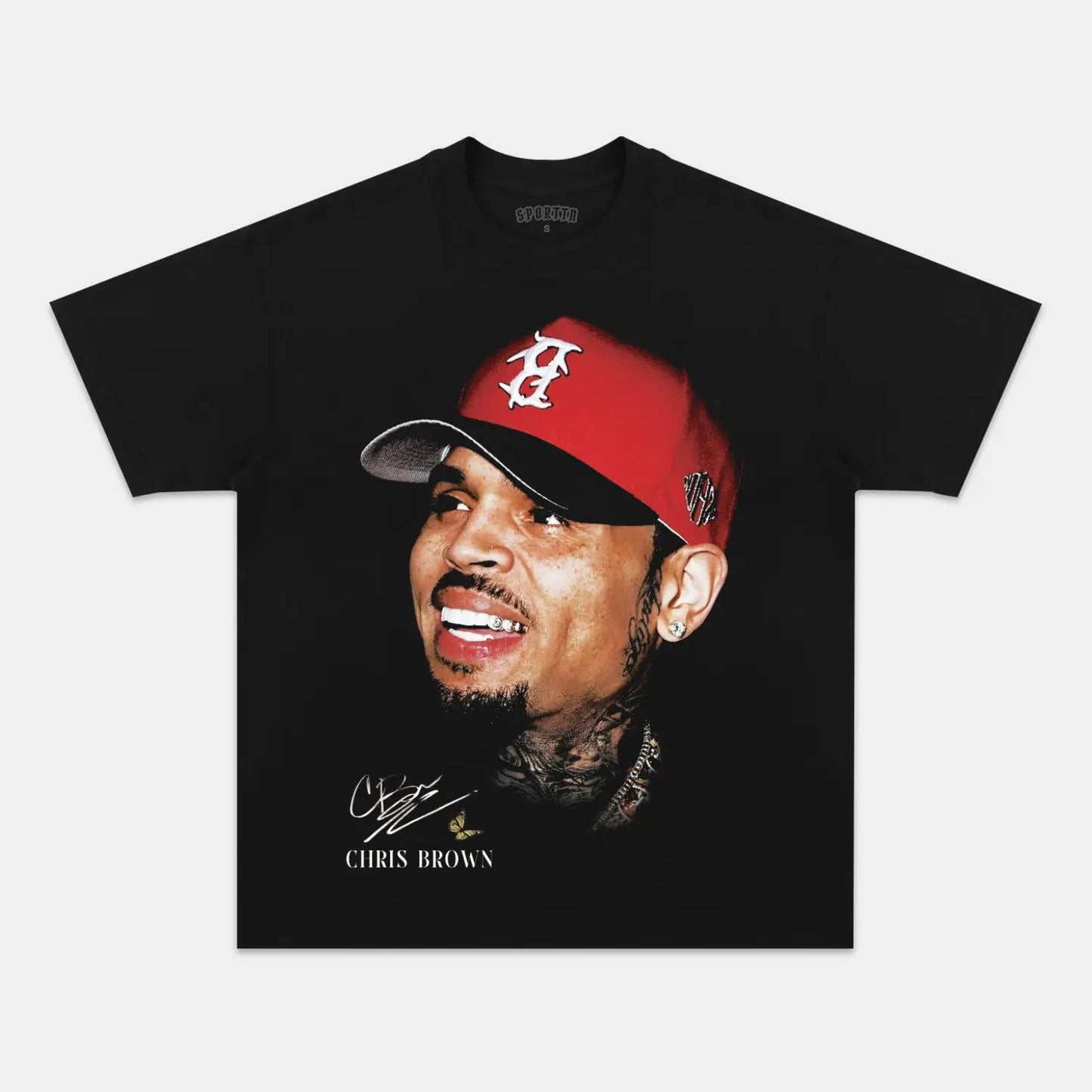 Unisex-Adult Ultra Cotton Washed T-Shirt Graphic  CHRIS_BROWN_TEE