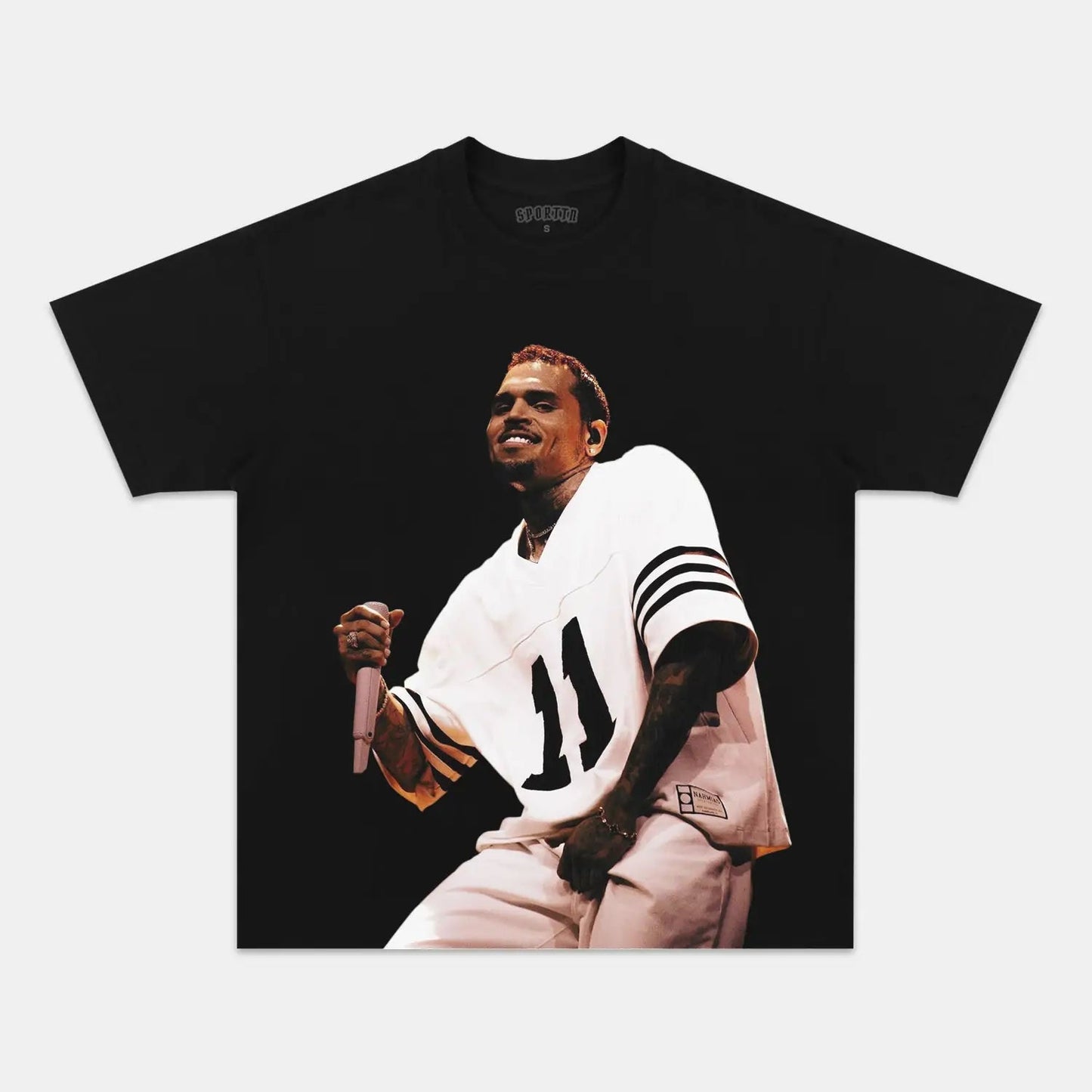 Unisex-Adult Ultra Cotton Washed T-Shirt Graphic  NEW CHRIS BROWN V2 TEE