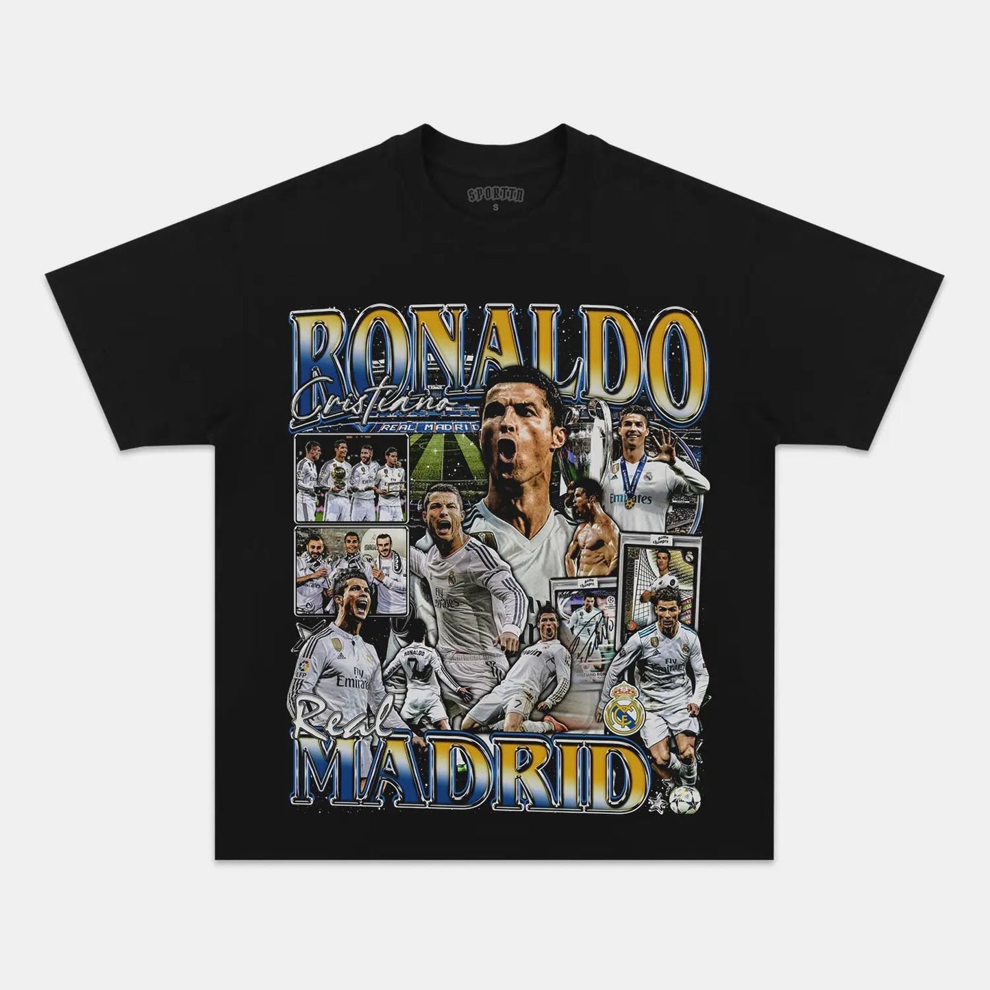 Unisex-Adult Ultra Cotton Washed T-Shirt Graphic  CRISTIANO RONALDO V2 TEE