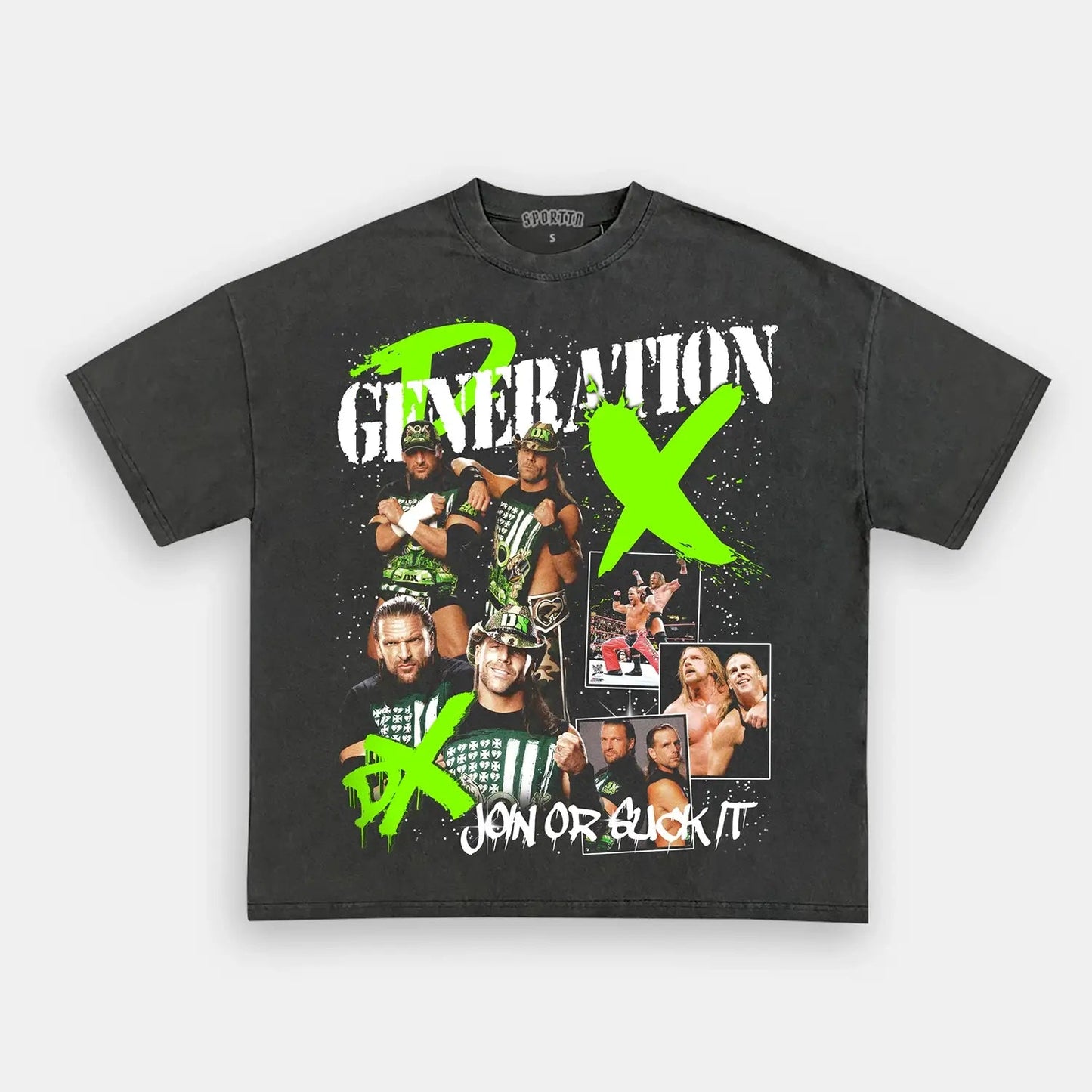 Unisex-Adult Ultra Cotton Washed T-Shirt Graphic  D-GENERATION X TEE