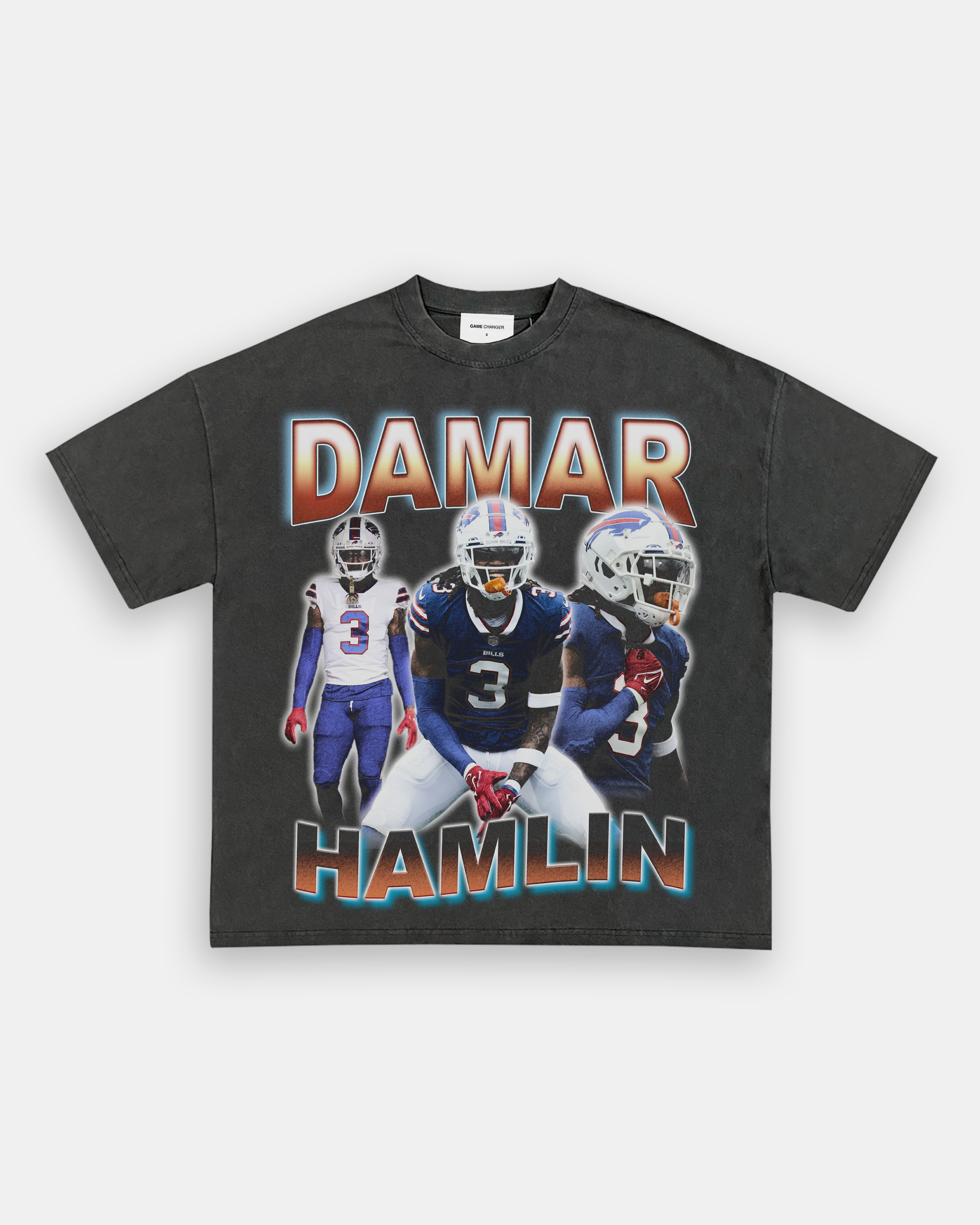 Unisex-Adult Ultra Cotton Washed T-Shirt Graphic DAMAR HAMLIN TEE