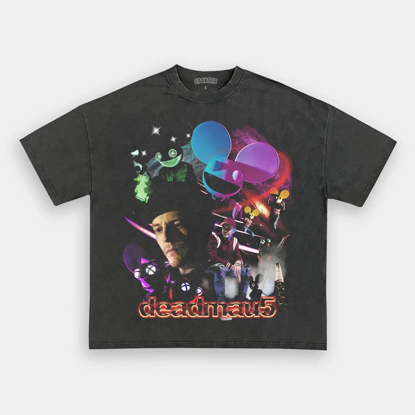 Unisex-Adult Ultra Cotton Washed T-Shirt Graphic  DEADMAU5 TEE