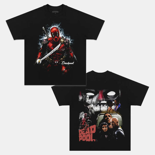 Unisex-Adult Ultra Cotton Washed T-Shirt Graphic  DEADPOOL V2 TEE