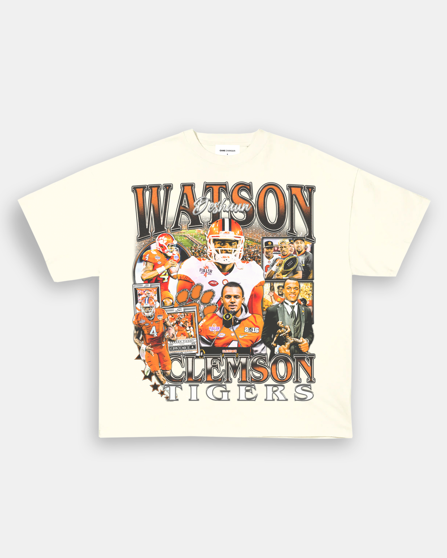 Unisex-Adult Ultra Cotton Washed T-Shirt Graphic DESHAUN WATSON - CLEMSON TEE