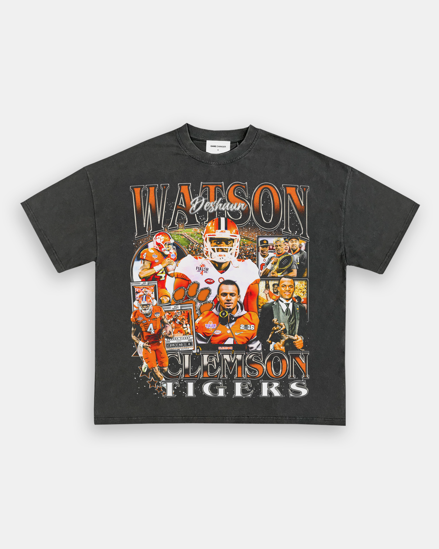 Unisex-Adult Ultra Cotton Washed T-Shirt Graphic DESHAUN WATSON - CLEMSON TEE