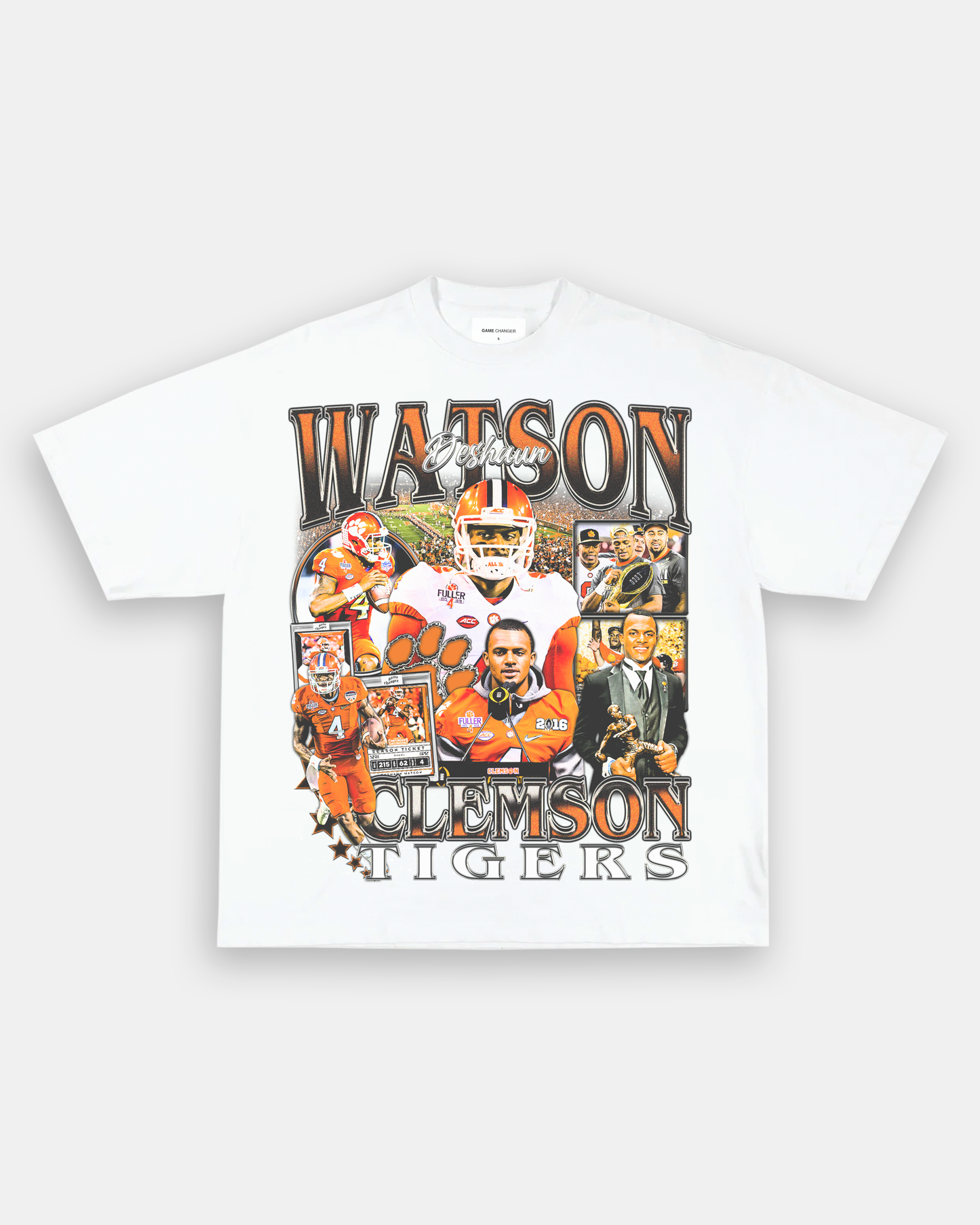 Unisex-Adult Ultra Cotton Washed T-Shirt Graphic DESHAUN WATSON - CLEMSON TEE