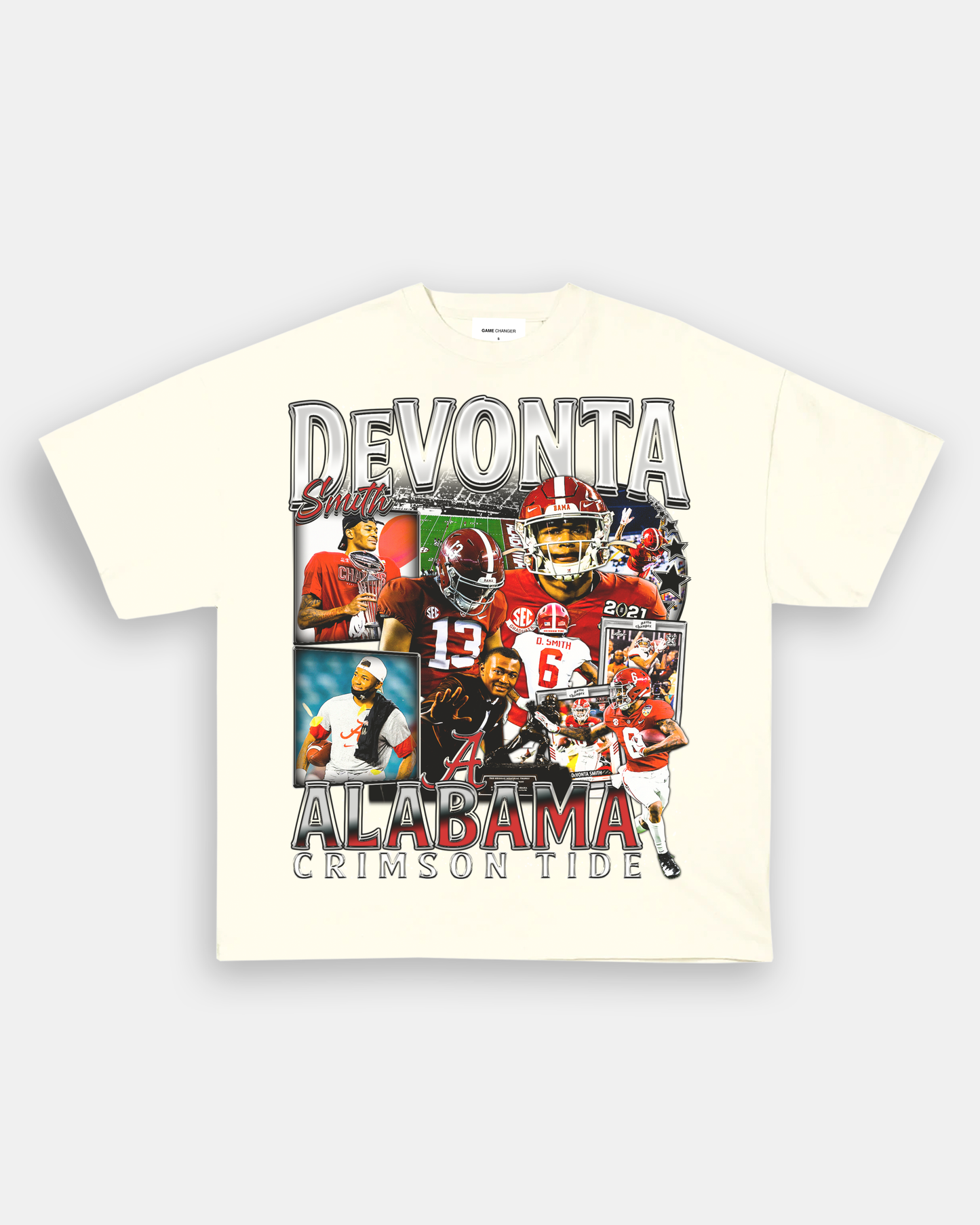 Unisex-Adult Ultra Cotton Washed T-Shirt Graphic DEVONTA SMITH - ALABAMA TEE