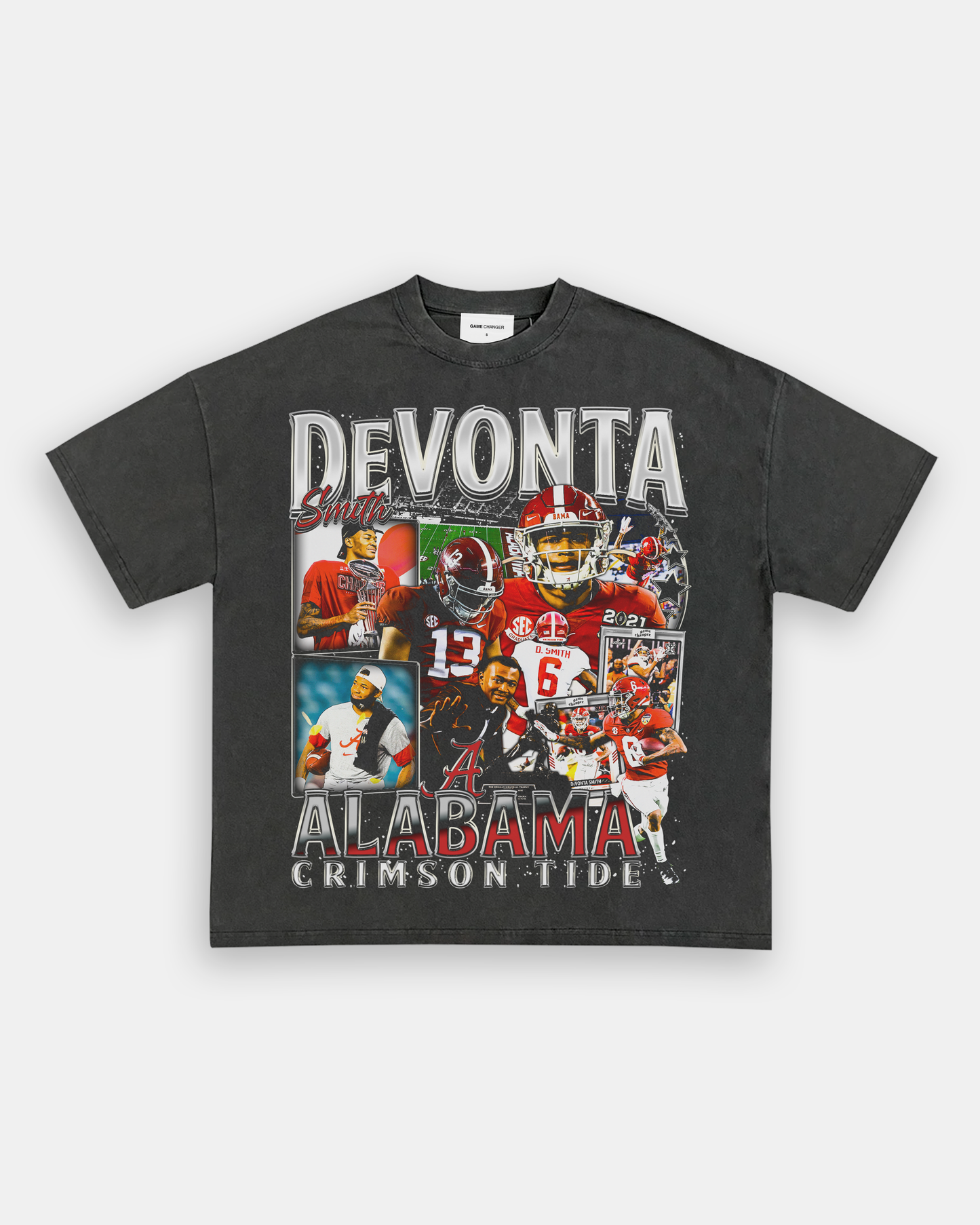 Unisex-Adult Ultra Cotton Washed T-Shirt Graphic DEVONTA SMITH - ALABAMA TEE