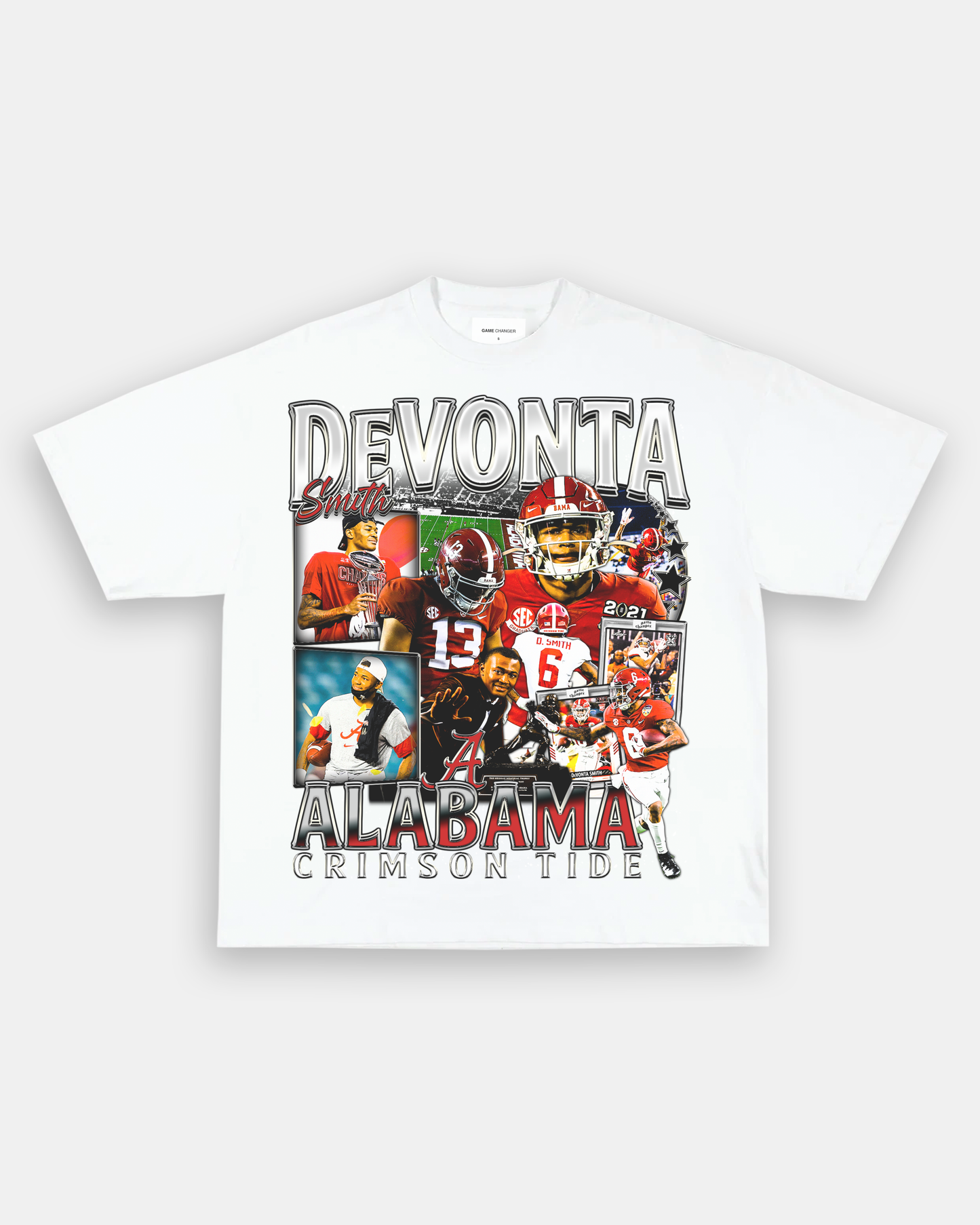 Unisex-Adult Ultra Cotton Washed T-Shirt Graphic DEVONTA SMITH - ALABAMA TEE