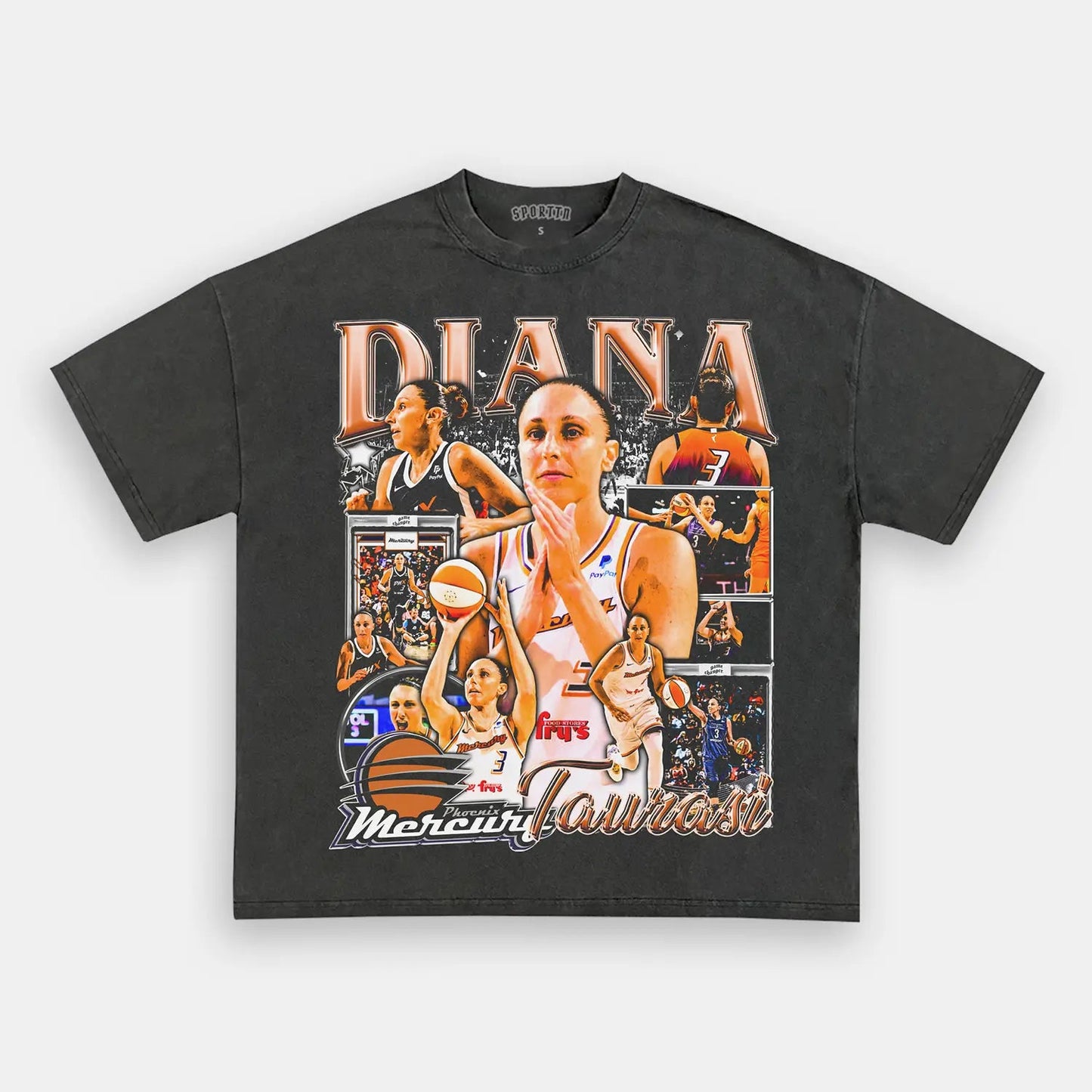 Unisex-Adult Ultra Cotton Washed T-Shirt Graphic  DIANA TAURASI TEE