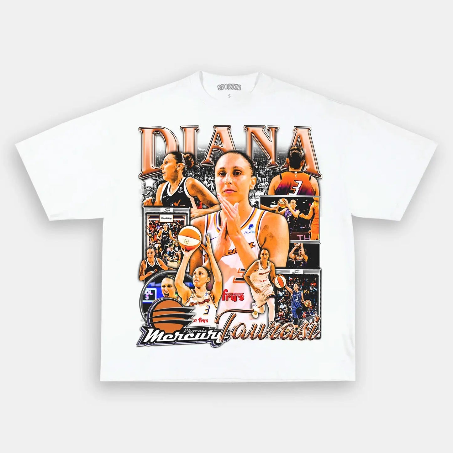 Unisex-Adult Ultra Cotton Washed T-Shirt Graphic  DIANA TAURASI TEE