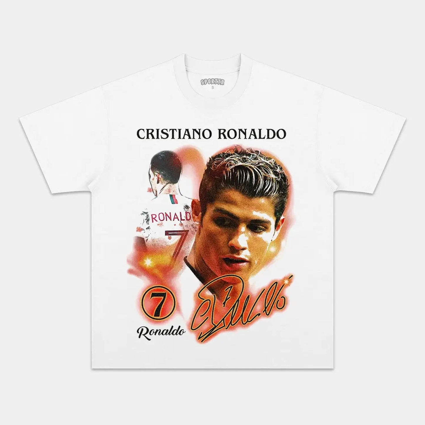 Unisex-Adult Ultra Cotton Washed T-Shirt Graphic  CRISTIANO RONALDO TEE