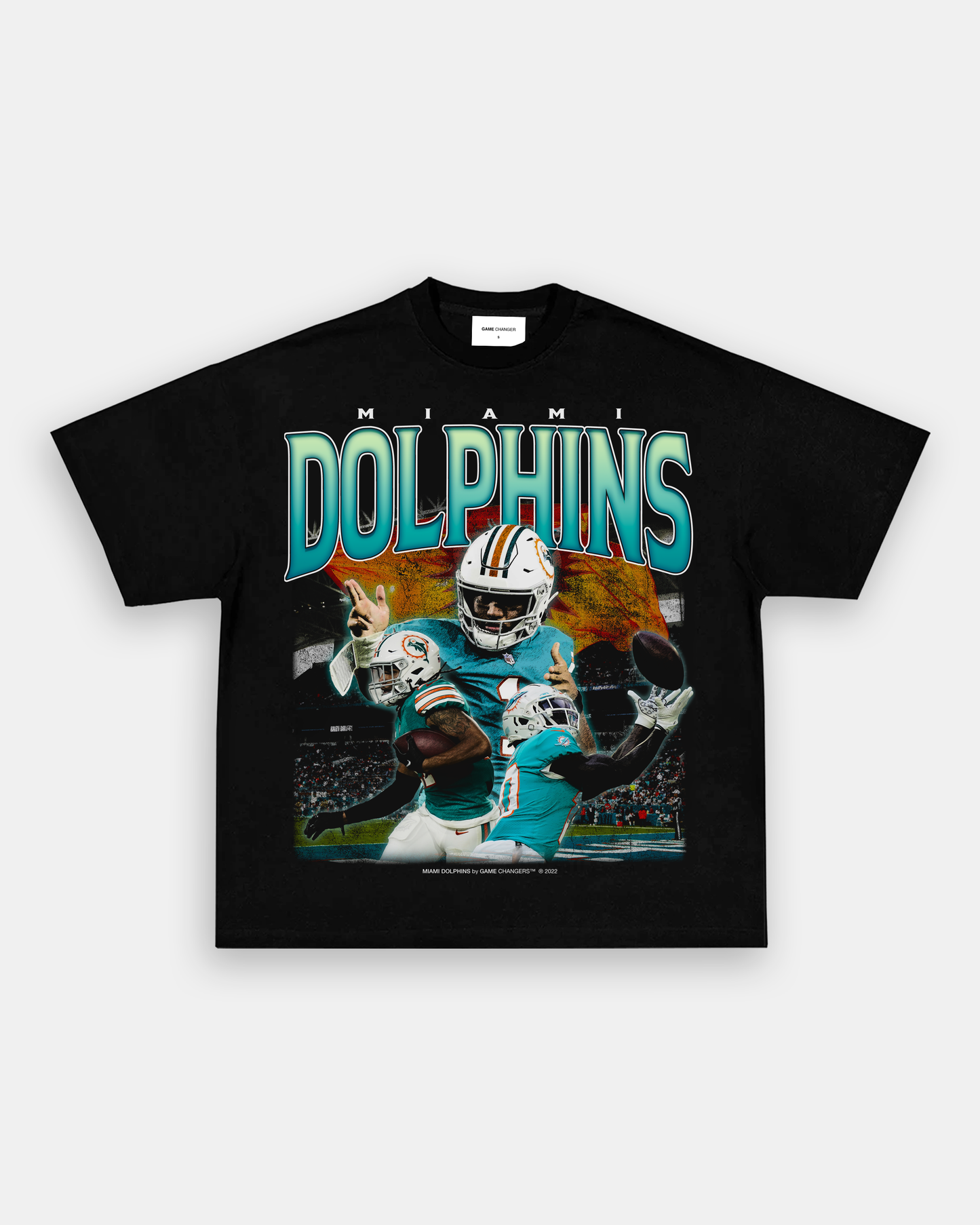 Unisex-Adult Ultra Cotton Washed T-Shirt Graphic DOLPHINS TEE