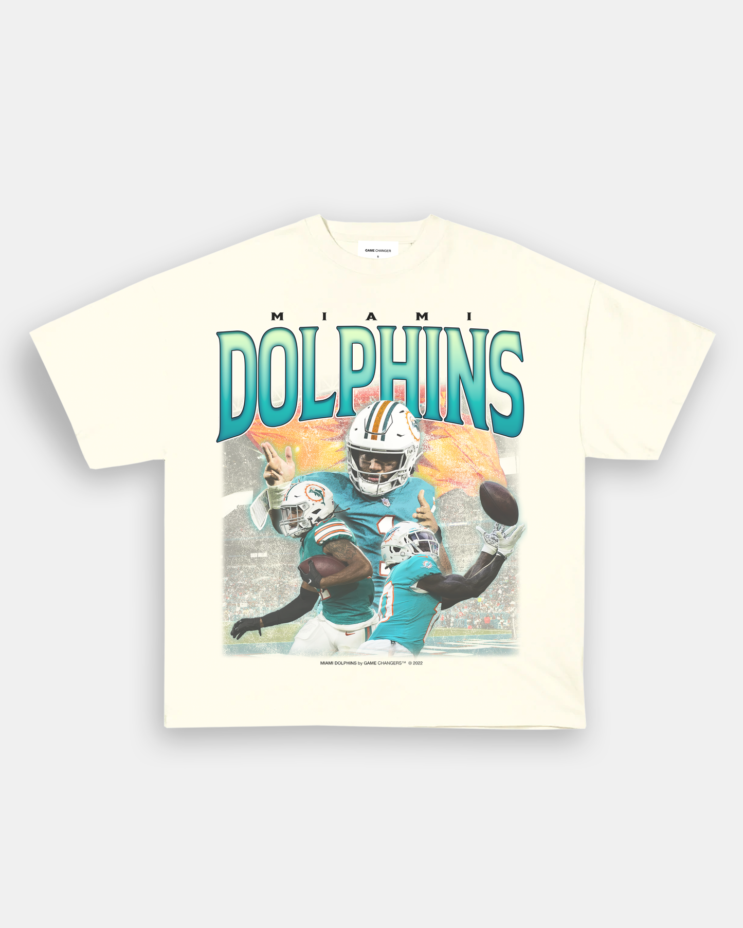 Unisex-Adult Ultra Cotton Washed T-Shirt Graphic DOLPHINS TEE