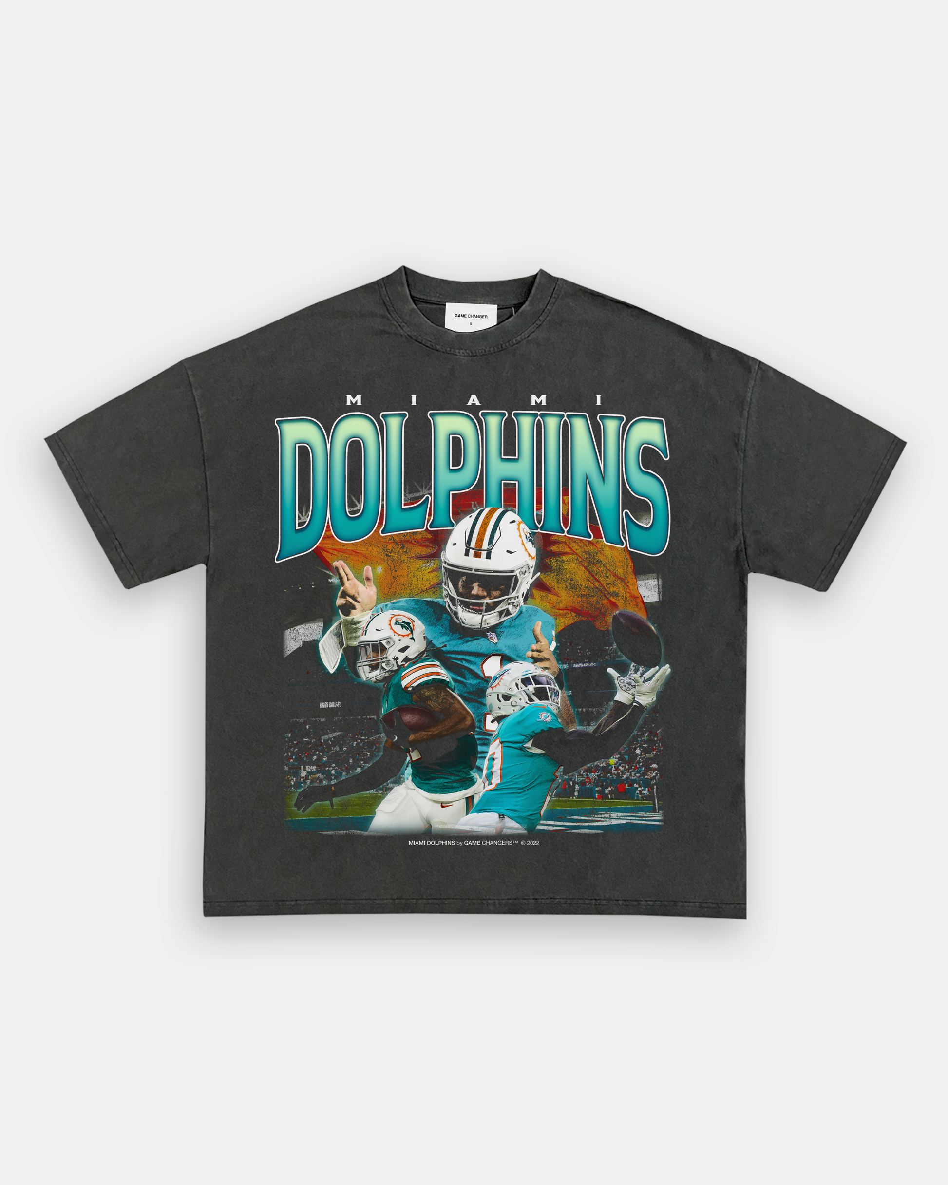 Unisex-Adult Ultra Cotton Washed T-Shirt Graphic DOLPHINS TEE